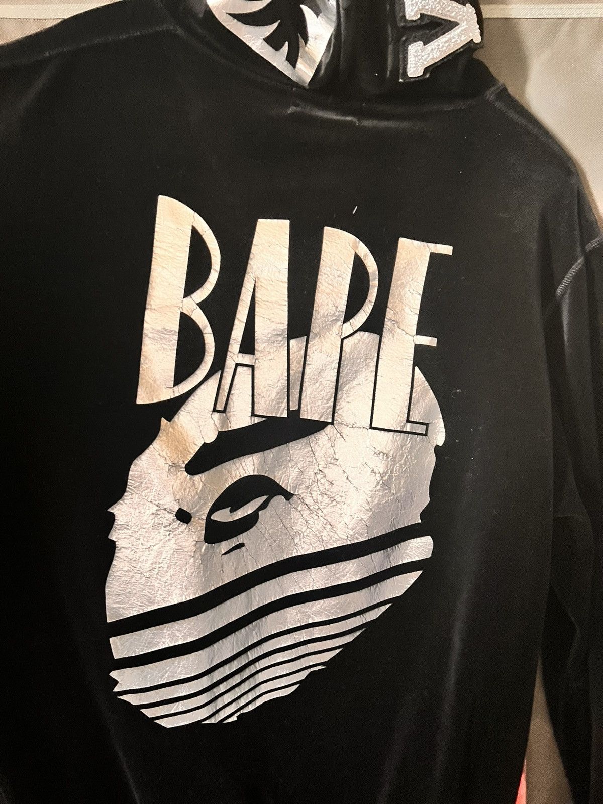 Bape Bape Velour Shark full zip hoodie 2015 Size US XXL / EU 58 / 5 - 3 Thumbnail