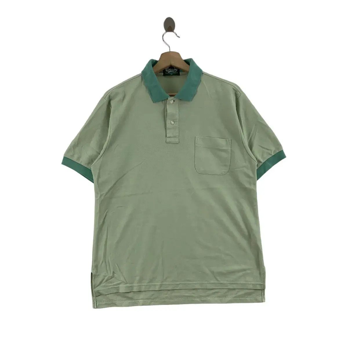 Vintage Vintage CARLSBERG COPENHAGEN Beer Polo Tee Shirt Top Size US M / EU 48-50 / 2 - 1 Thumbnail
