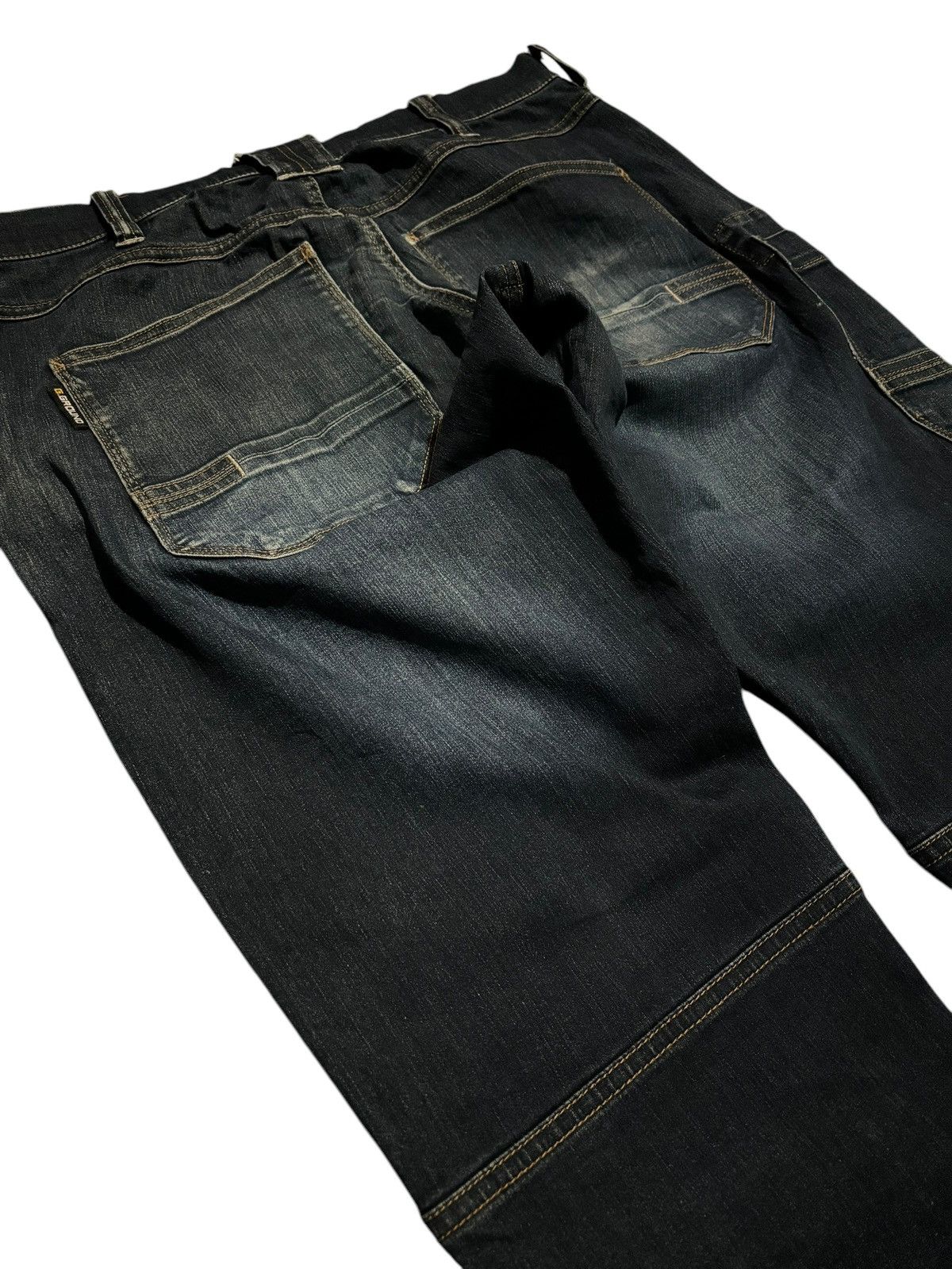 Japanese Brand G.Ground Faded Cargo Slim Strecth Denim Jeans Size US 34 / EU 50 - 5 Thumbnail