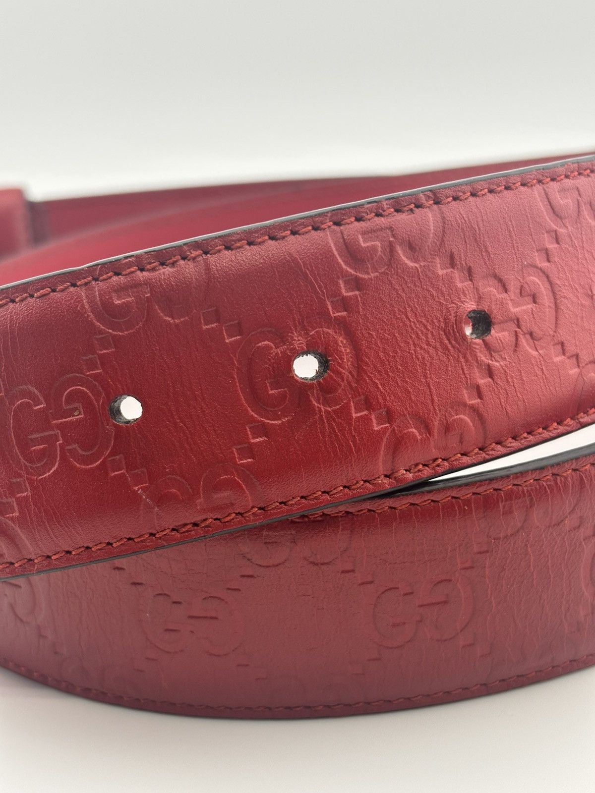 Gucci GUCCI BELT RED SIZE 36 Size 36 - 5 Thumbnail