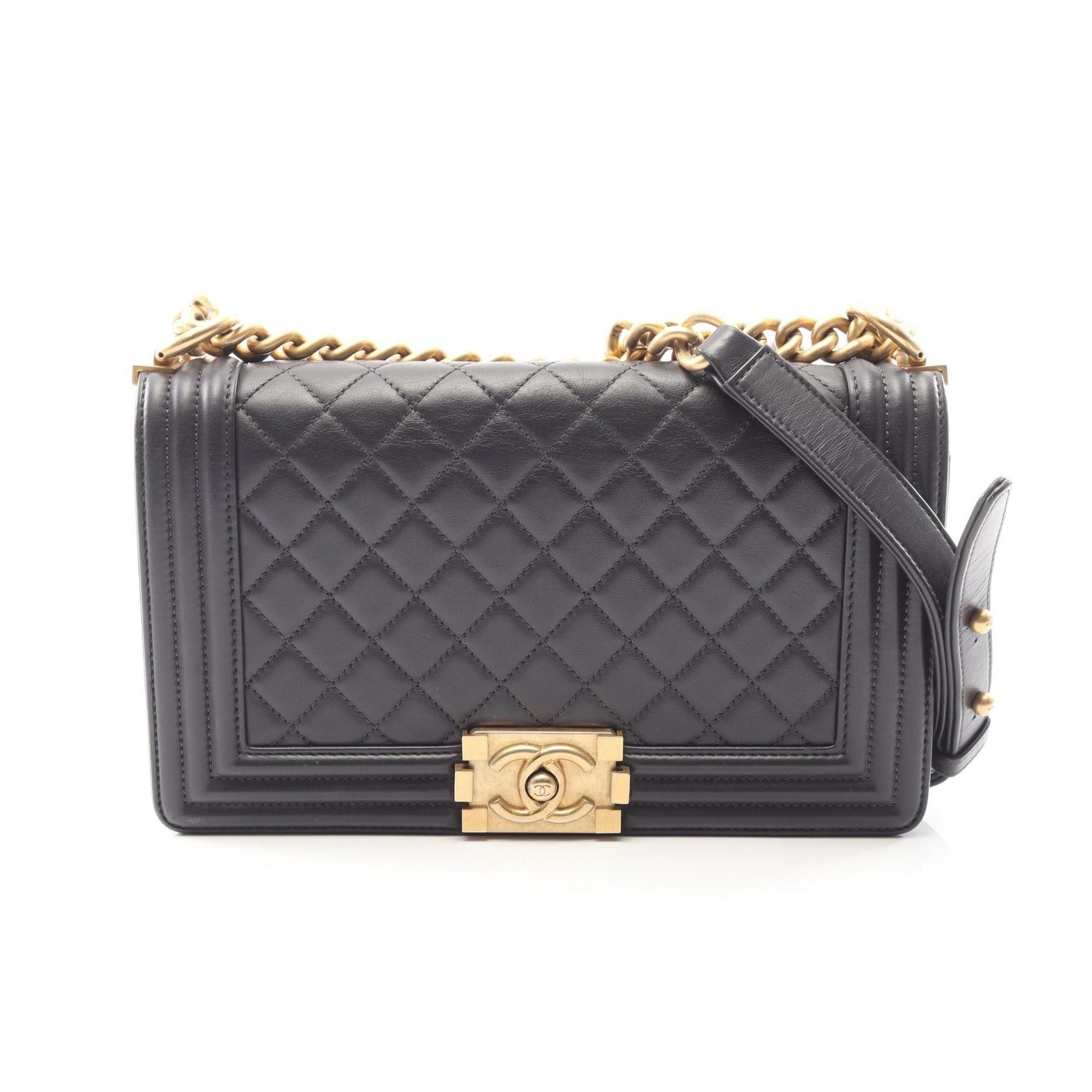 Chanel Chanel CHANEL Boy Chanel Lambskin Shoulder Bag Leather Shoulder Bag A67086 DUTY FREE for USA Size ONE SIZE - 1 Thumbnail