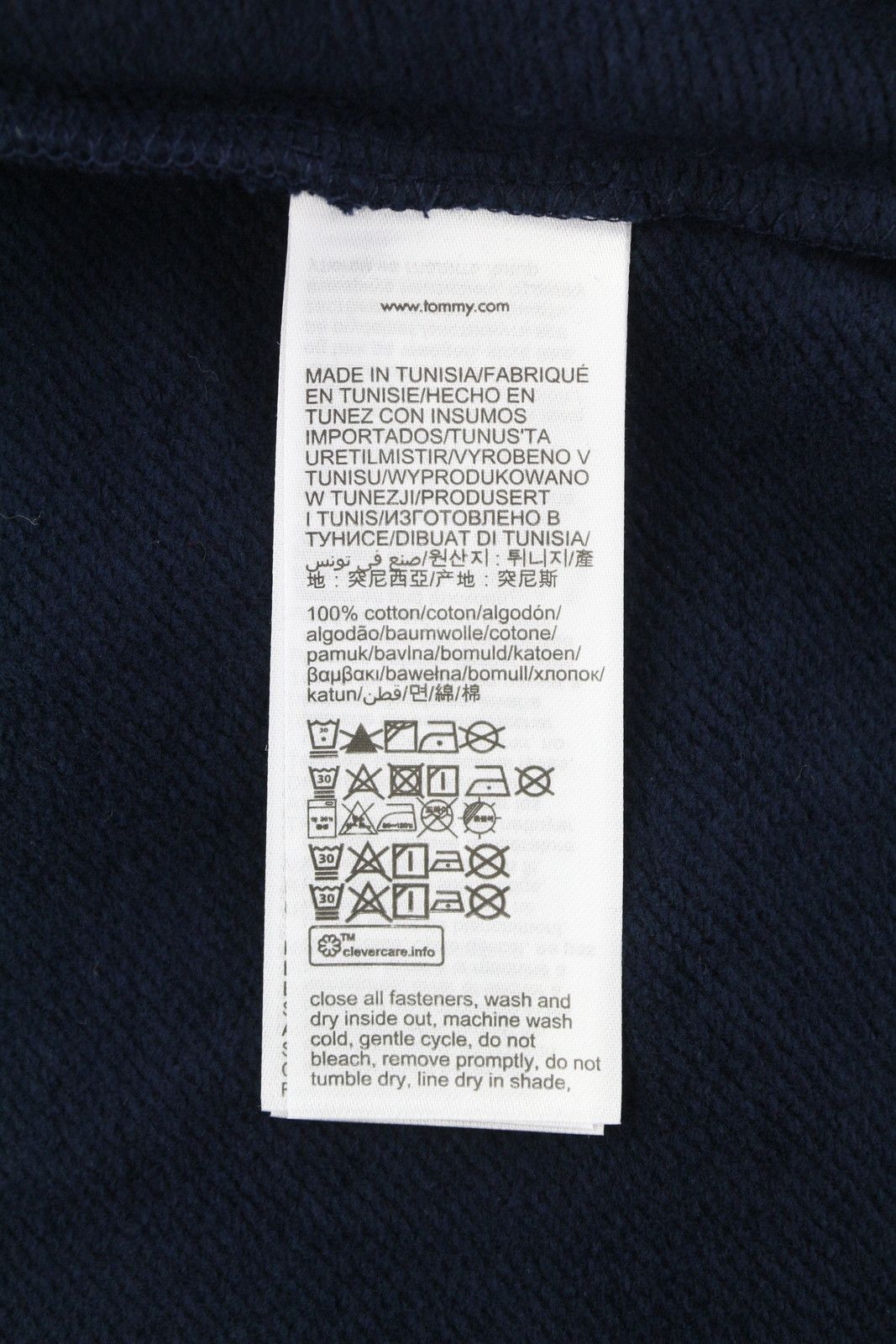 Tommy Hilfiger L Dark Blue Bomber Neck Zip Sweatshirt 87396 Size US L / EU 52-54 / 3 - 8 Thumbnail