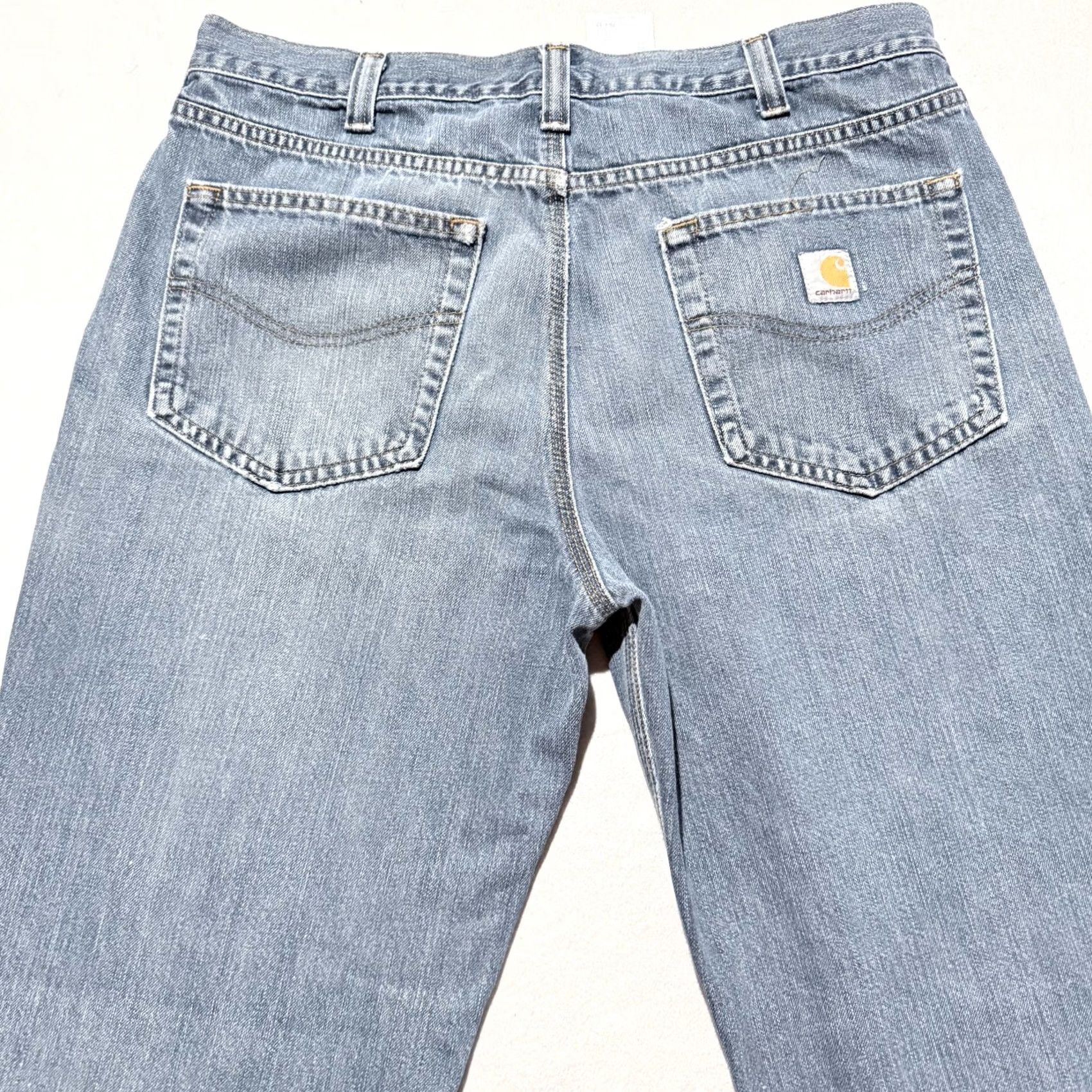 Carhartt Carhartt Jeans Men Blue Denim Mid Rise Relaxed Fit Straight Zip Fly - 34x29.5 Size US 34 / EU 50 - 4 Thumbnail