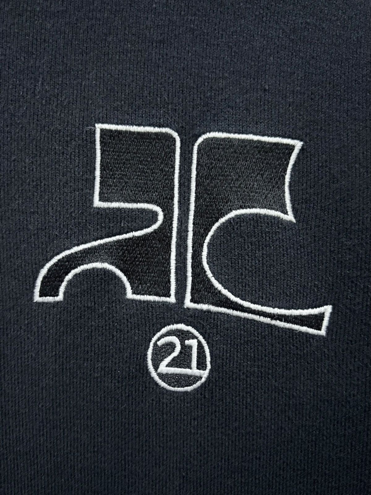 Courreges Vintage 90's Courreges 21 Black Hoodie Zipper Size M / US 6-8 / IT 42-44 - 5 Thumbnail