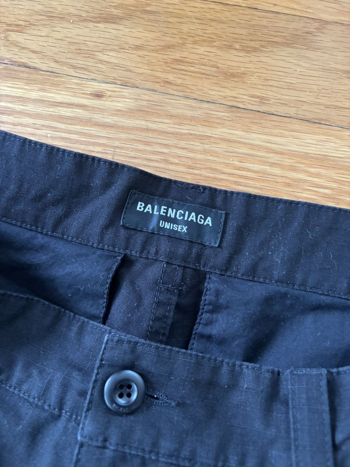 Balenciaga Black Wide Leg Cargo Pants Size US 32 / EU 48 - 3 Thumbnail