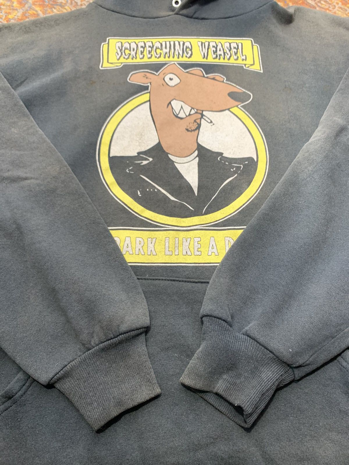 Vintage 80’s Faded Screeching Weasel Punk Tour Hoodie