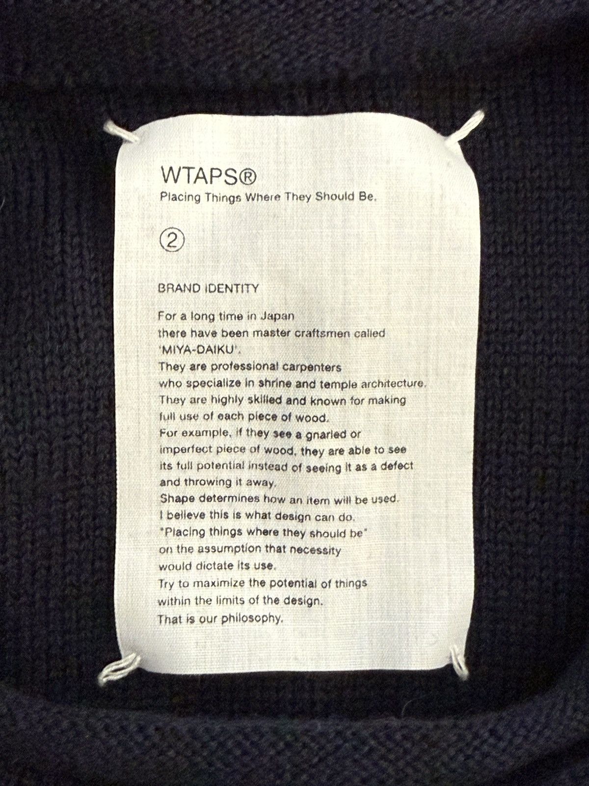 Wtaps WTAPS AVANT Wool Sweater Navy Size 2 Made in Japan Size US M / EU 48-50 / 2 - 2 Thumbnail