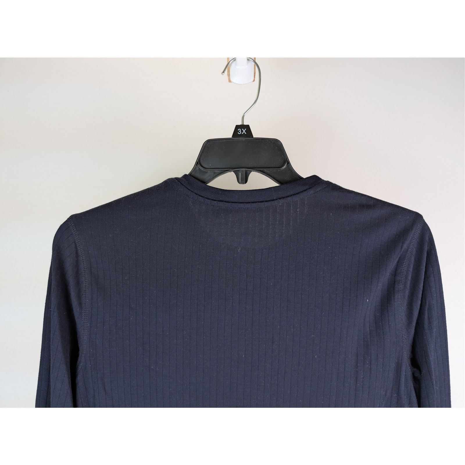 Vince o1rshd1 CC20 Raw Edge Long Sleeve Henley T-Shirt in Blue Size US S / EU 44-46 / 1 - 11 Thumbnail