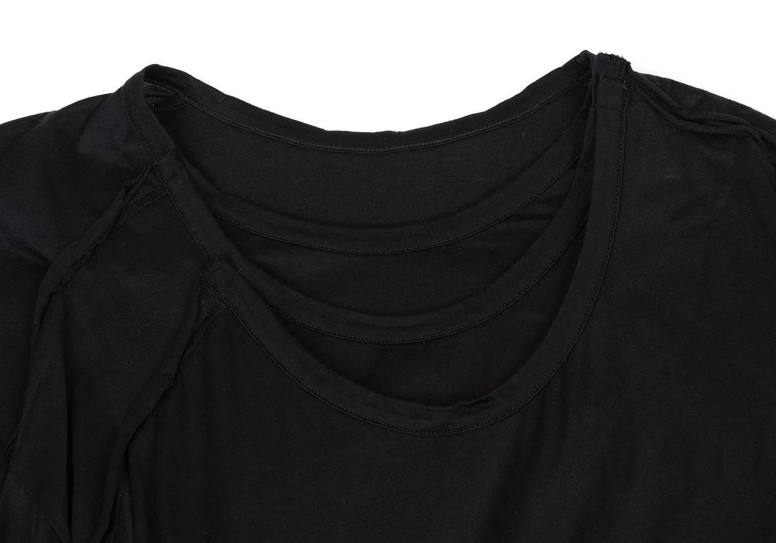 Yohji Yamamoto Yohji Yamamoto Cotton Triple Layered T-Shirt Black 2 Size US M / EU 48-50 / 2 - 3 Thumbnail
