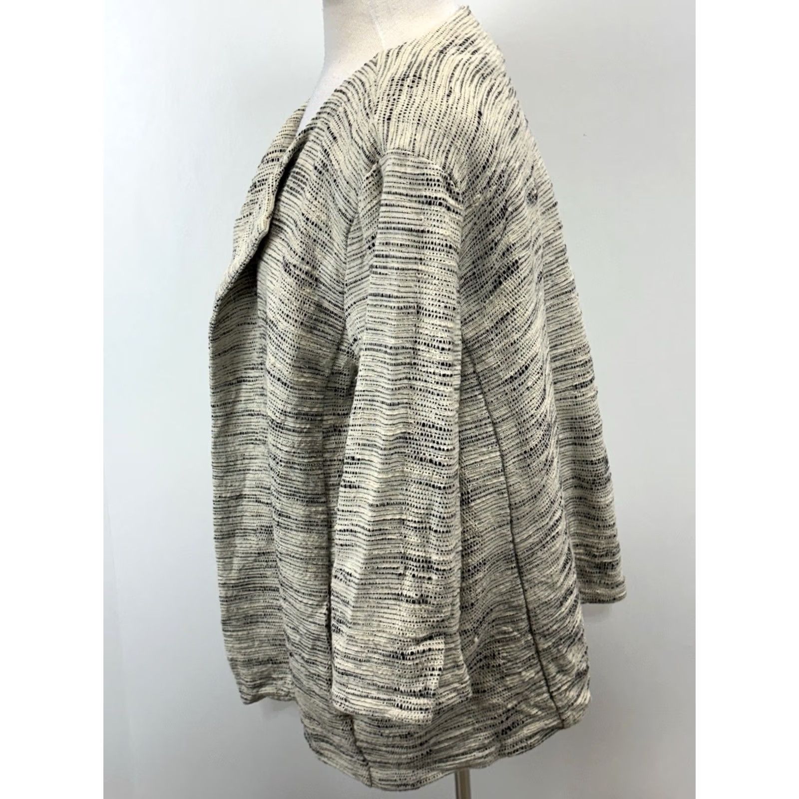 Eileen Fisher Eileen Fisher Womens XL Open Front Jacket Cotton Furrows Blazer Multicolor Size XL / US 12-14 / IT 48-50 - 2 Thumbnail