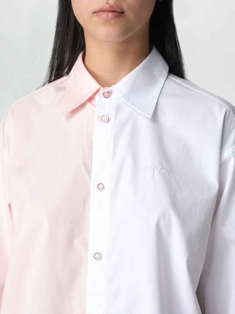 Marni o1y1125 Patterned Shirt in Pink/White Size S / US 4 / IT 40 - 4 Thumbnail