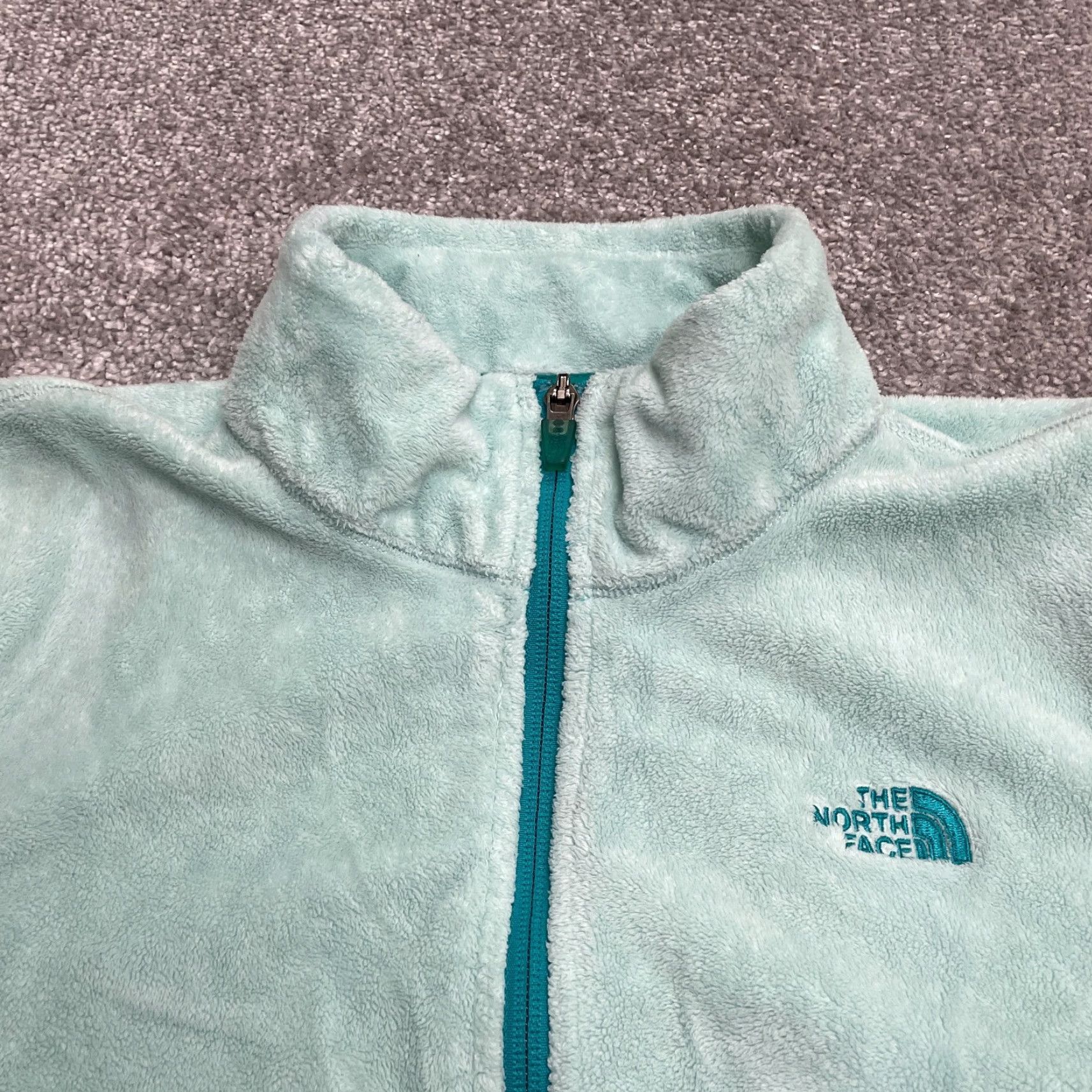 The North Face The North Face Helata Fuzzy Fleece Jacket Womens Large Green Full Zip Outdoor Size L / US 10 / IT 46 - 3 Thumbnail