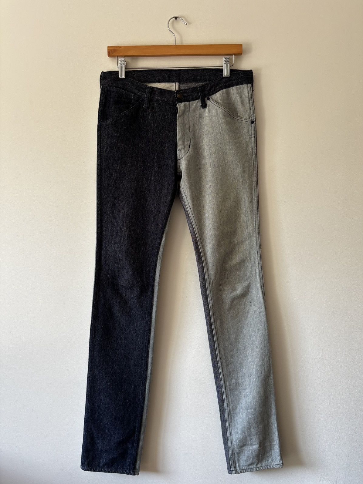 Pre-owned Number N Ine Number (n)ine Ss03 Hybrid Pain Denim In Multi