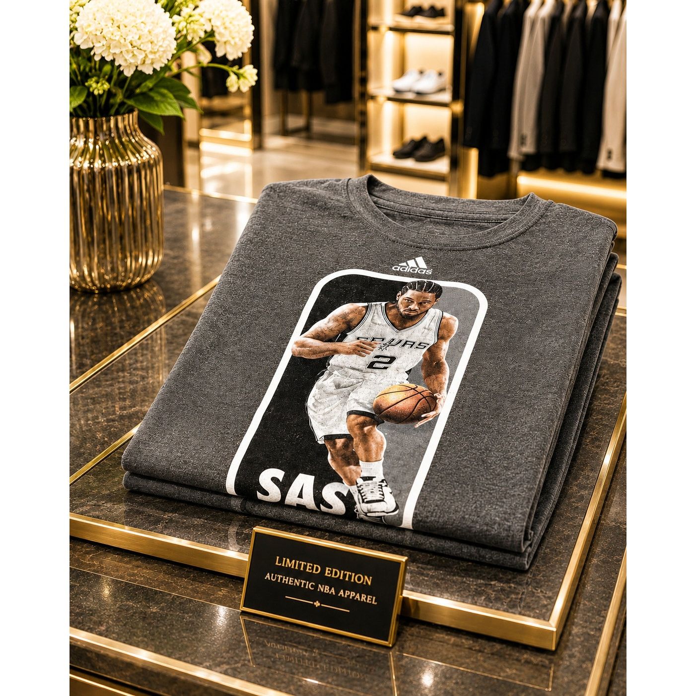 Adidas Kawhi Leonard San Antonio Spurs 2014 Adidas T-Shirt S Size US S / EU 44-46 / 1 - 1 Thumbnail