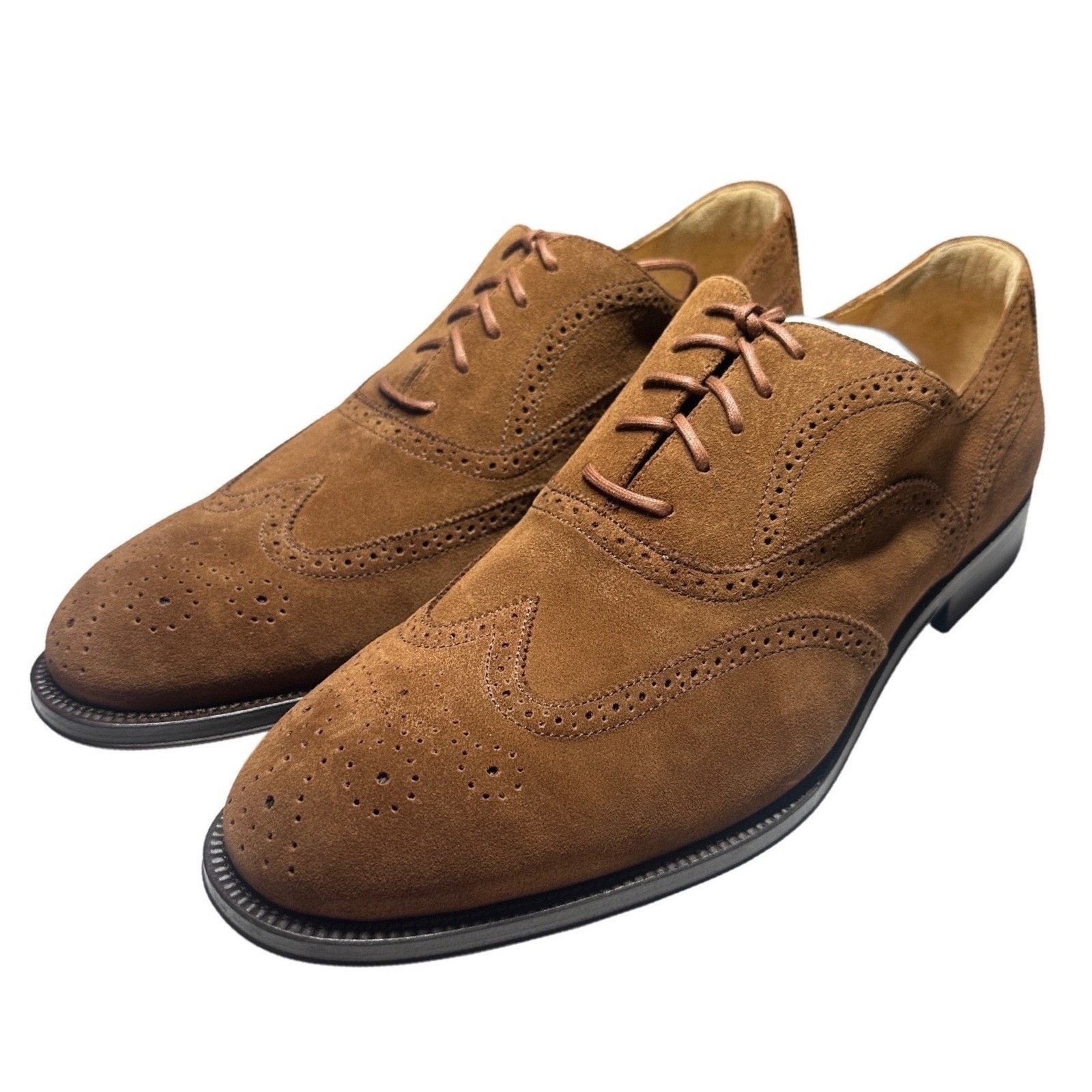 Lands' End Lands End Mens Brown Suede Wingtip Oxford Shoes Size 13 NWT Size US 13 / EU 46 - 1 Thumbnail