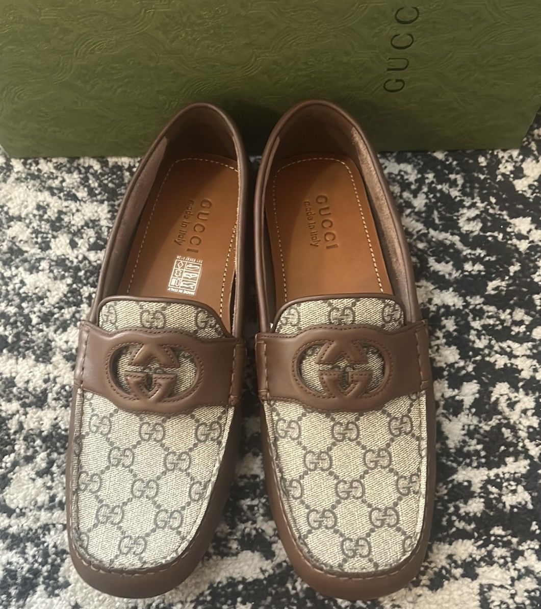 Gucci Gucci GG Logo Interlocking G Driving Loafer Size US 10.5 / EU 43-44 - 3 Thumbnail