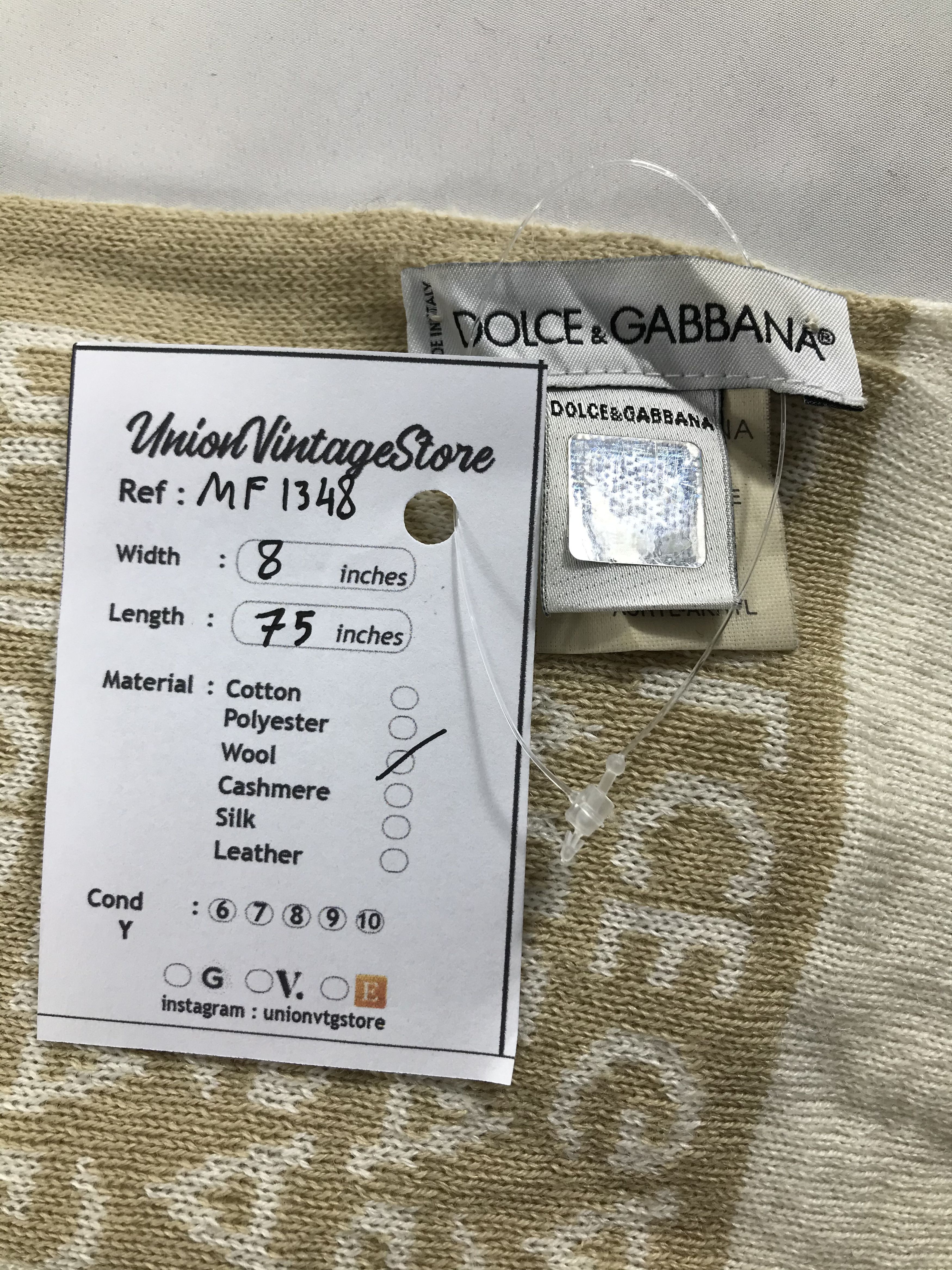 Dolce & Gabbana Vintage Dolce Gabbana Scarf/Muffler/Neckwear MF1348 Size ONE SIZE - 4 Thumbnail