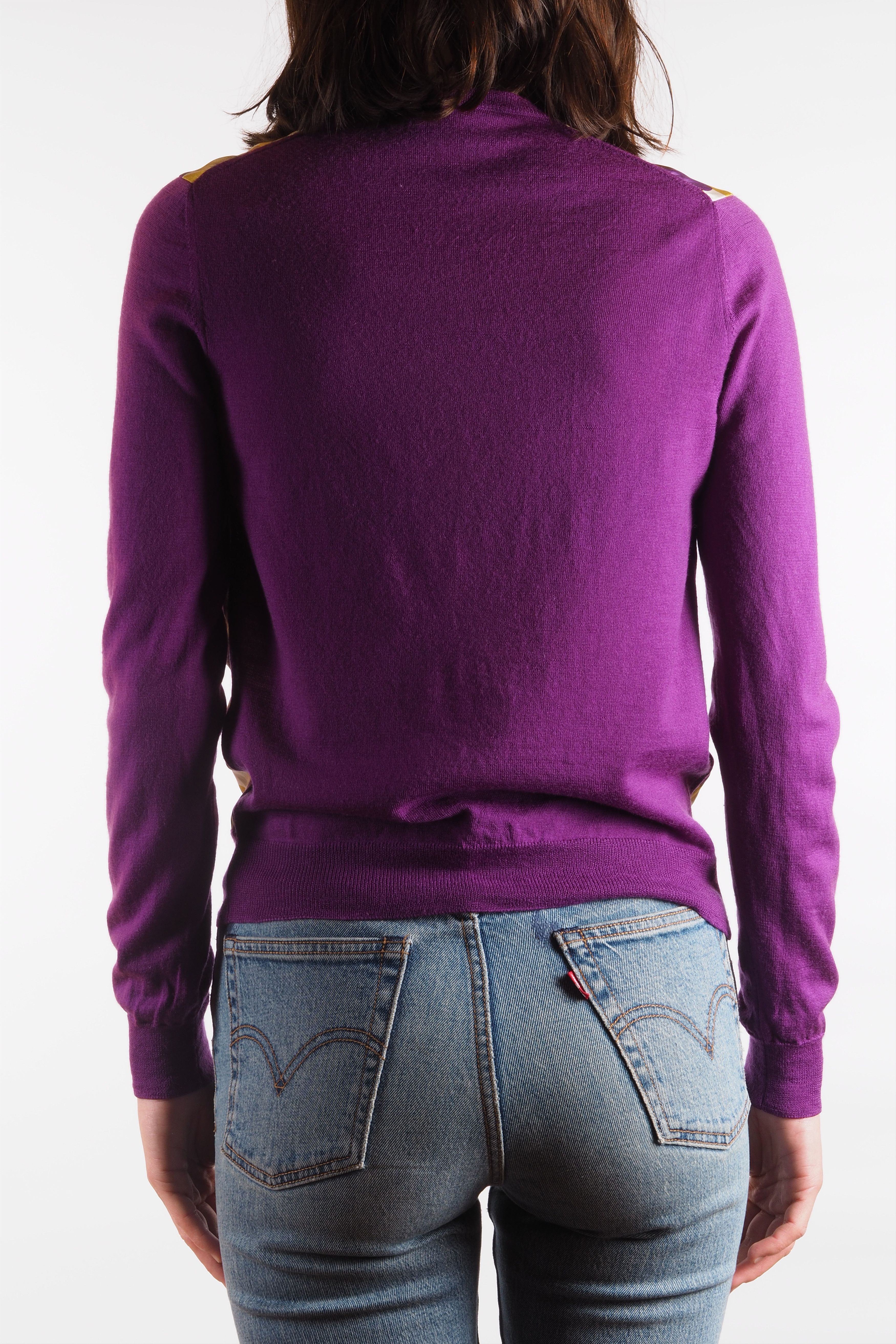 Salvatore Ferragamo Salvatore Ferragamo Vintage Cardigan Heart Print Purple Size S / US 4 / IT 40 - 3 Thumbnail