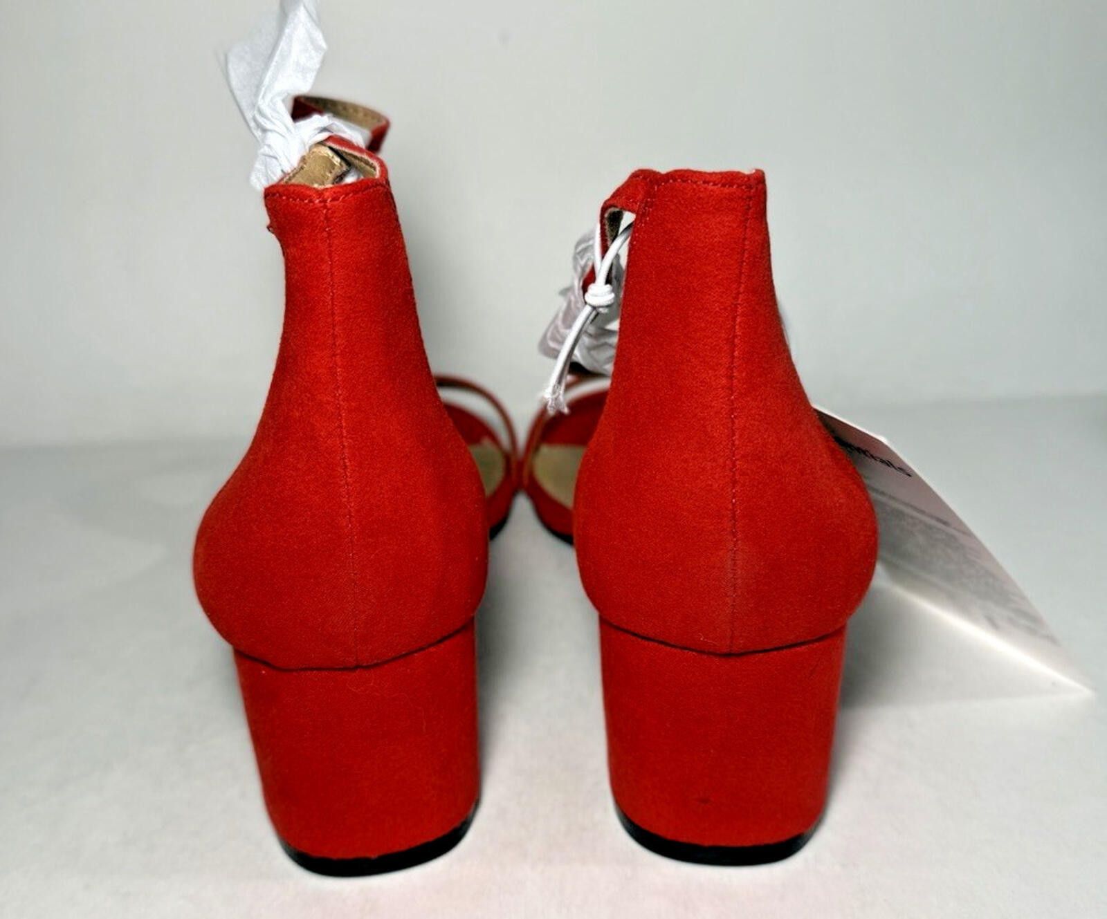 Other AMAZON ESSENTIALS Nola Ankle Strap Block Heel 2 inch Red Size US 8 / IT 38 - 4 Thumbnail