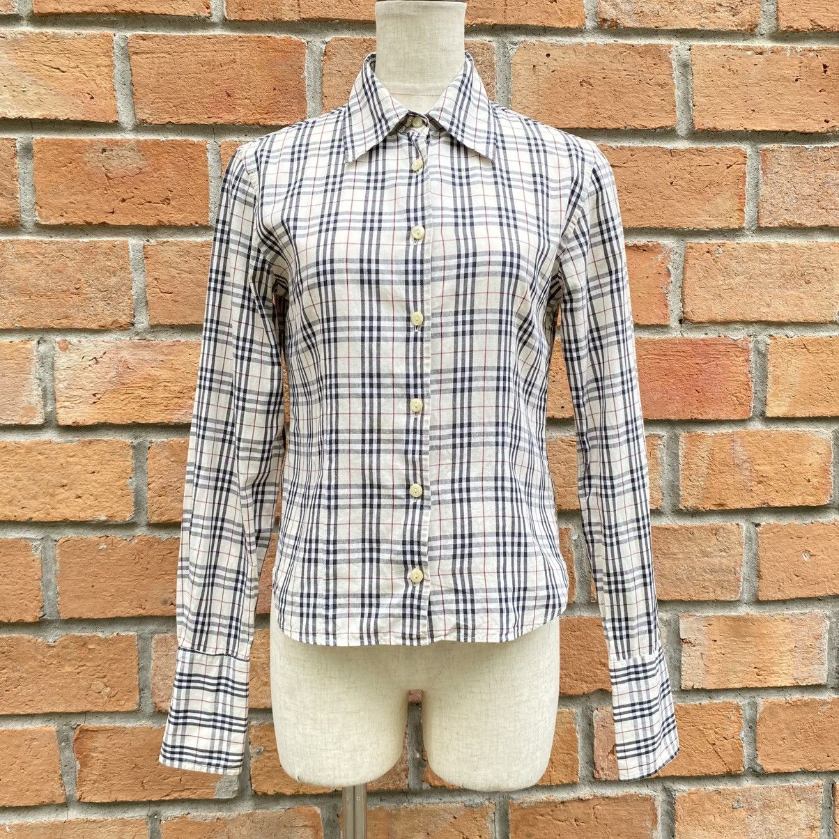 Burberry Burberry White Soft Novacheck Shirt Size S / US 4 / IT 40 - 19 Thumbnail