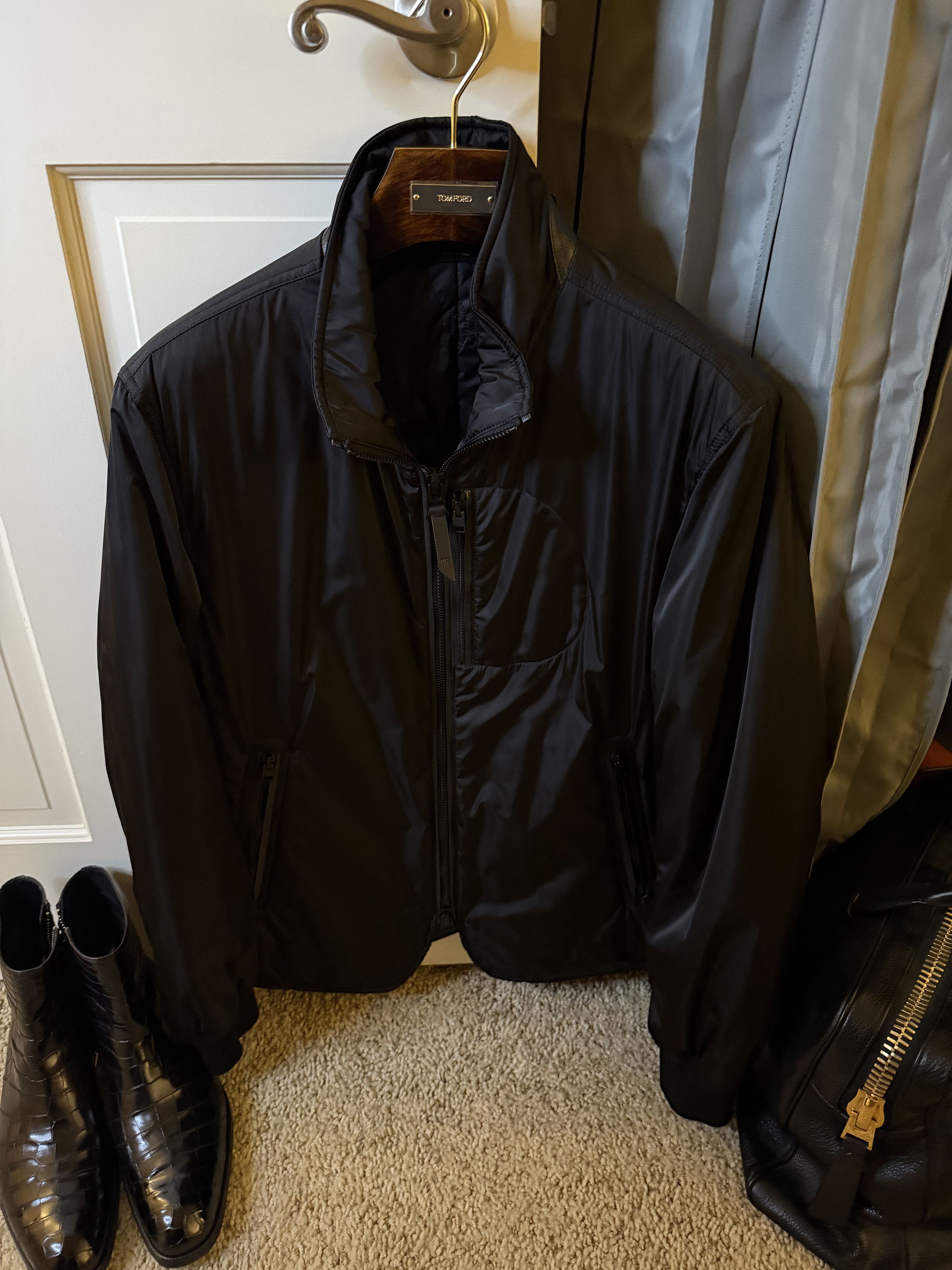 Tom Ford Best Dressed New $4,050 w/Tax Leather Accents Tech Jacket Size US L / EU 52-54 / 3 - 11 Thumbnail