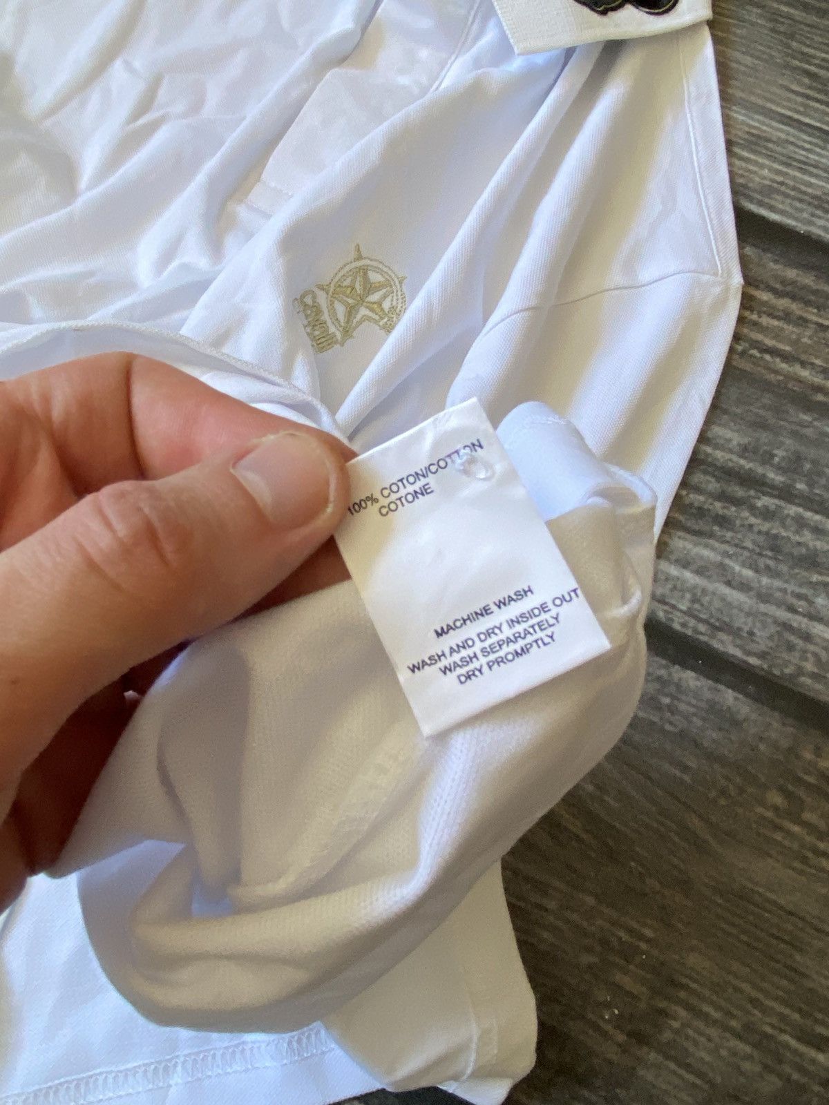 Cavalli Class Roberto Cavalli Golden Luxury Polo Embroidered Logos Size US XL / EU 56 / 4 - 7 Thumbnail