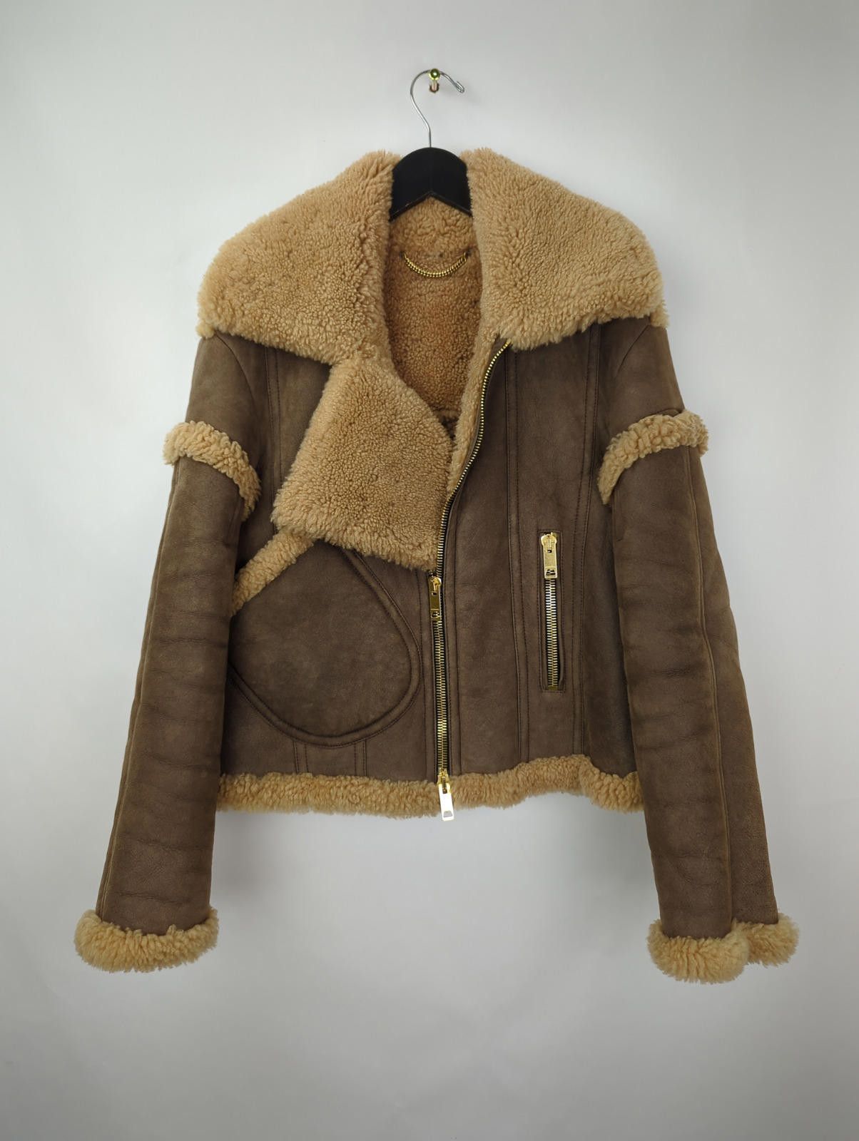Burberry Prorsum RARE FW16 Sz IT 46 Sculptural Shearling Flight Bomber Jacket Size US S / EU 44-46 / 1 - 2 Thumbnail