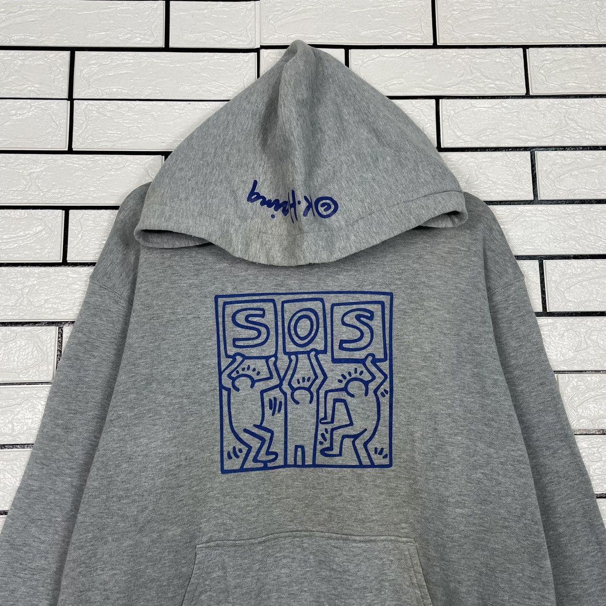 Keith Haring Keith Haring SOS Big Logo Pullover Hoodie Size US L / EU 52-54 / 3 - 2 Thumbnail