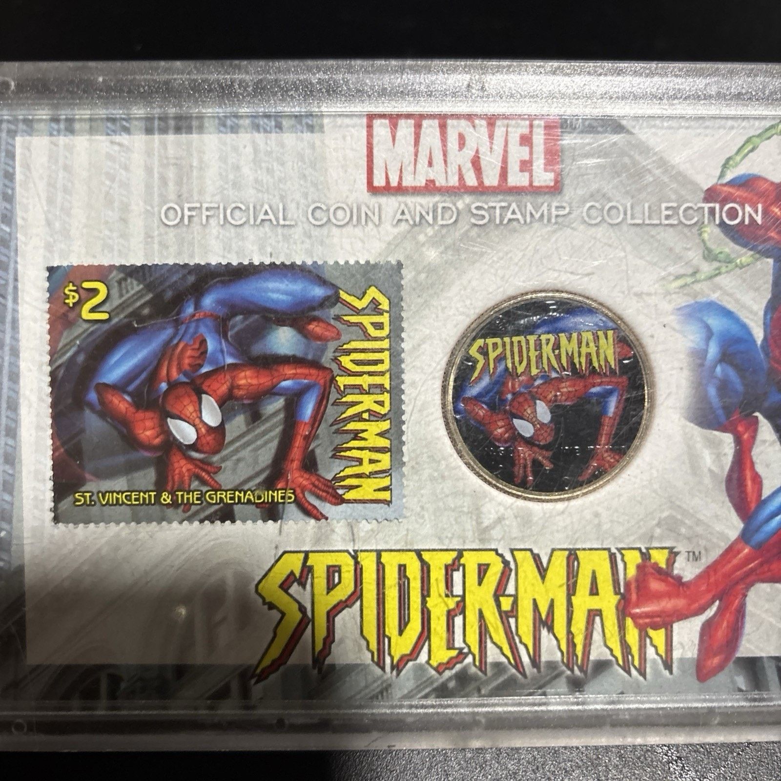 Marvel Comics Spider-man Limited Edition Colour Half Dollar Coin & Stamp Size ONE SIZE - 3 Thumbnail