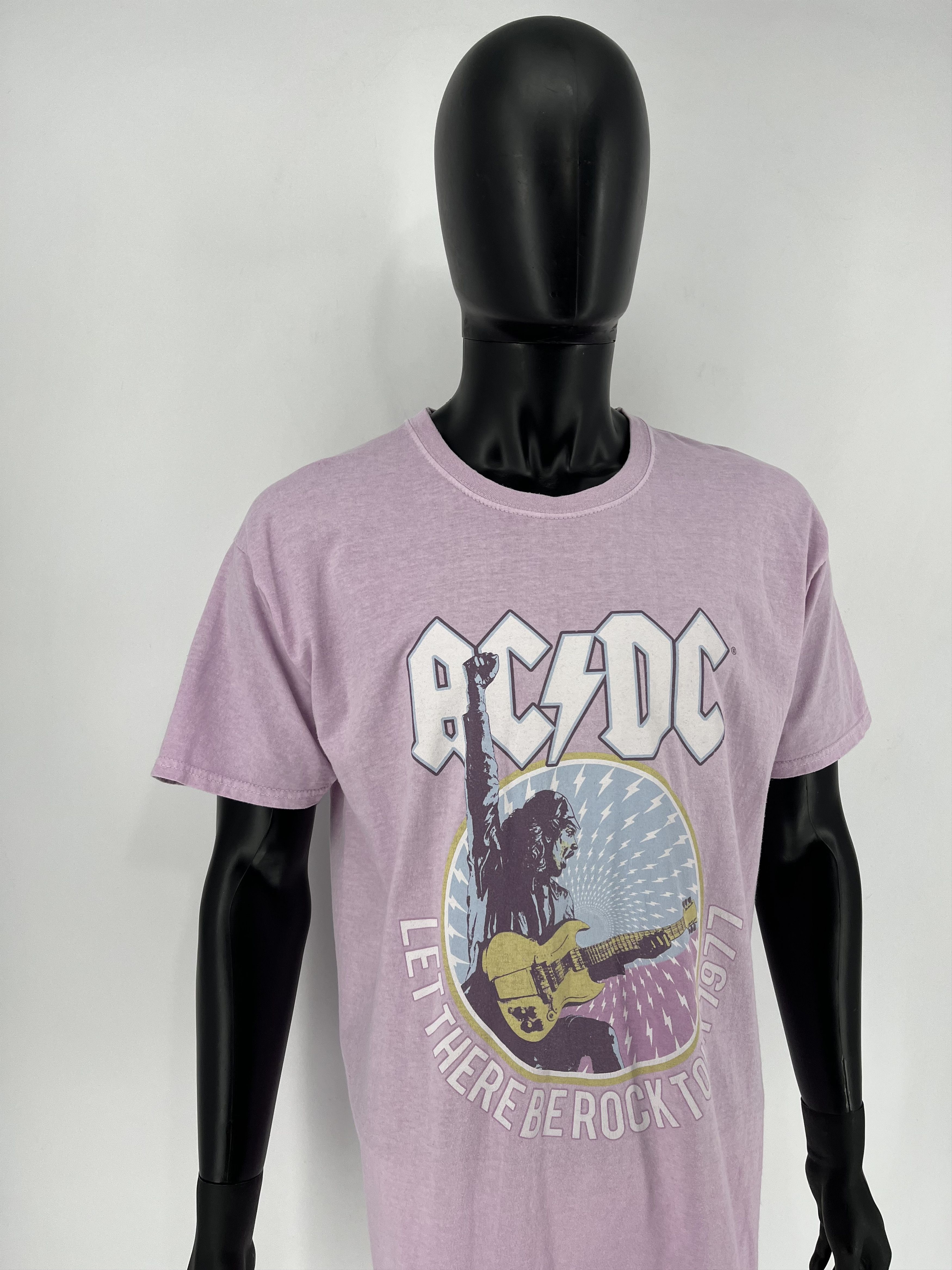 Band Tees Vintage AC/DC Let There Be Rock 1977 Tie Dye T Shirt Size US L / EU 52-54 / 3 - 3 Thumbnail