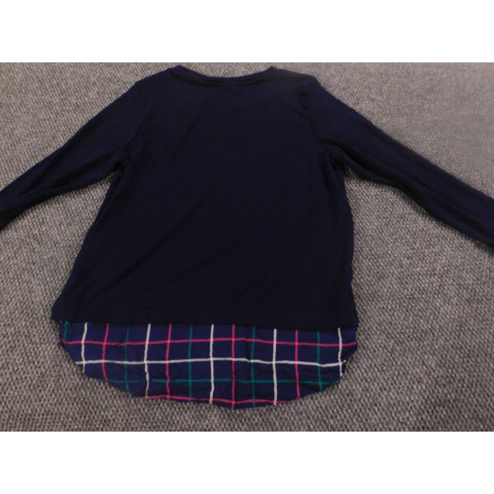 Layer 8 Kim Rogers Blouse Womens M Blue Crew Neck Short Sleeve Cap Sleeve Lyocell Rayon Stretch Button Pullover Casual Regular Flower Pattern Basic Vintage No Size M / US 6-8 / IT 42-44 - 7 Thumbnail