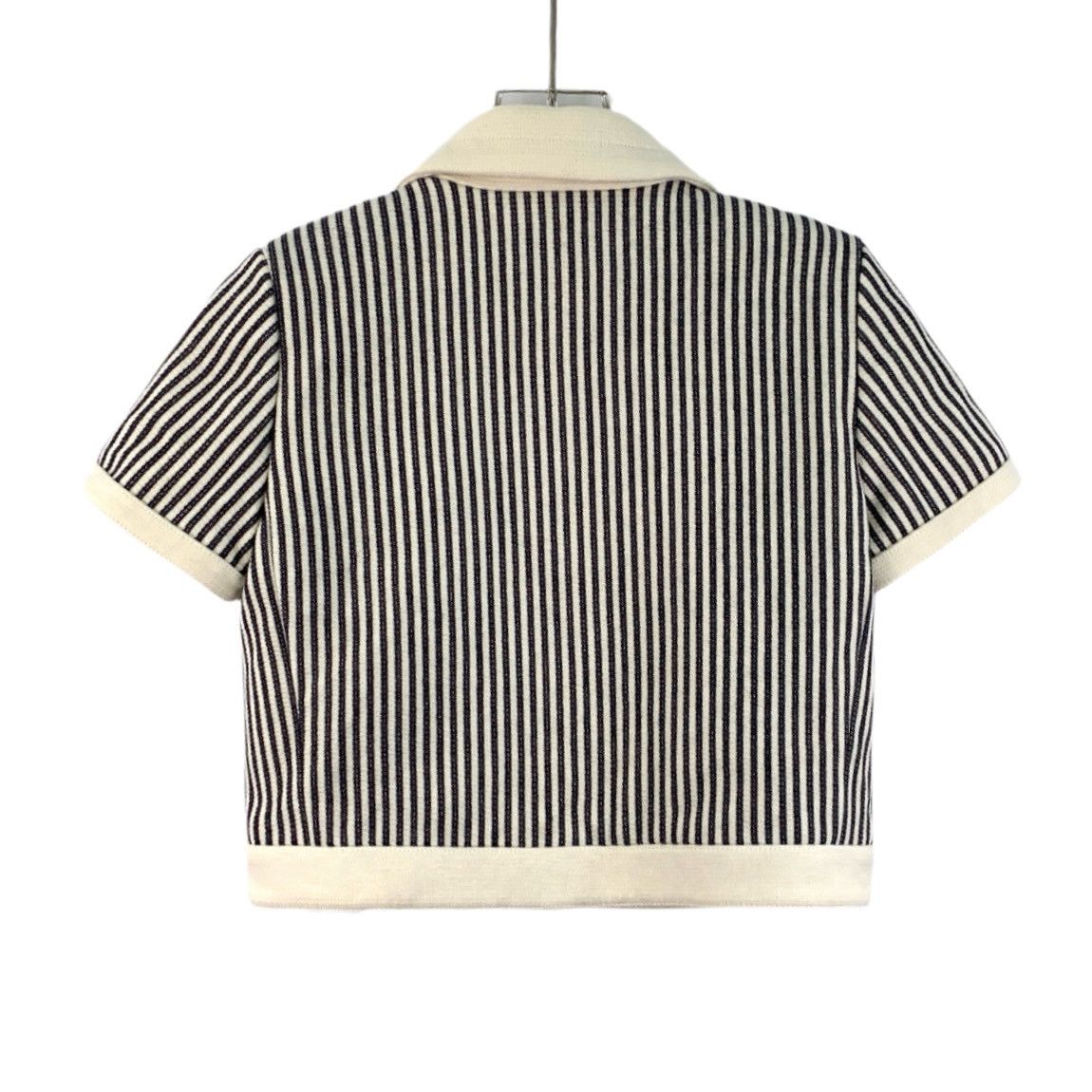Celine Celine Striped Single Breasted Short Sleeve Jacket Size XS / US 0-2 / IT 36-38 - 2 Thumbnail