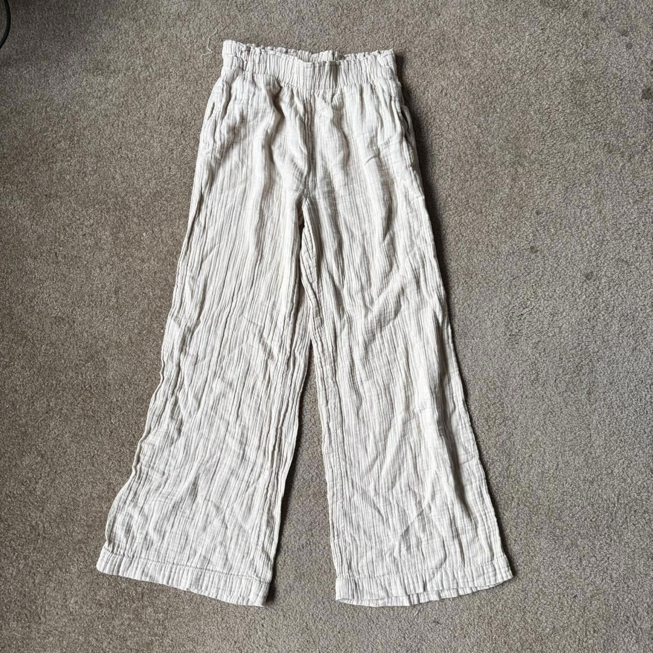 Gap Gap Wide Leg Cream Flowy Pants Size 28" / US 6 / IT 42 - 1 Thumbnail
