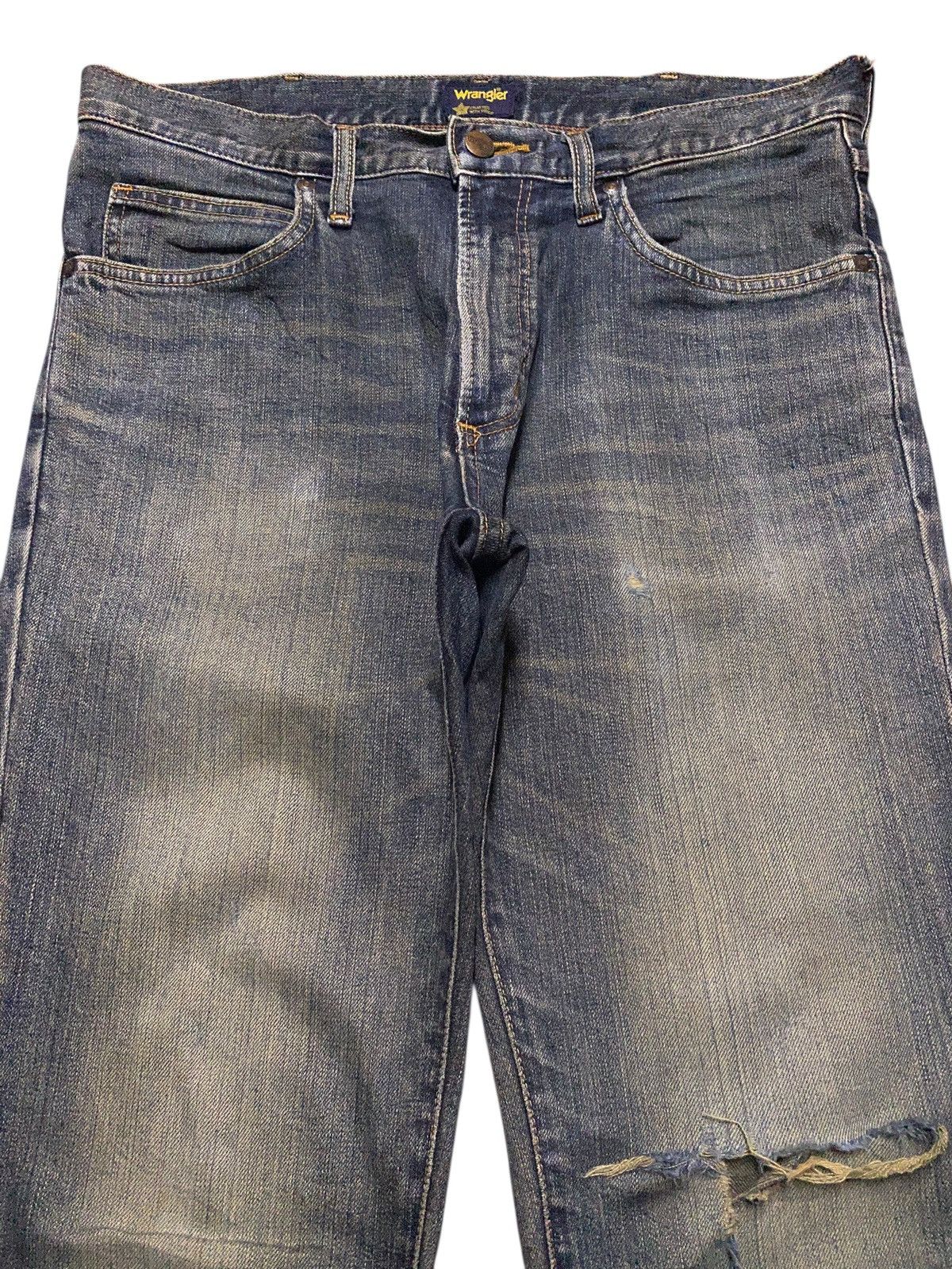 KOZABURO × Wrangler Wrangler 1970 Mud Wash Distressed Straight Jeans Size US 33 - 3 Thumbnail