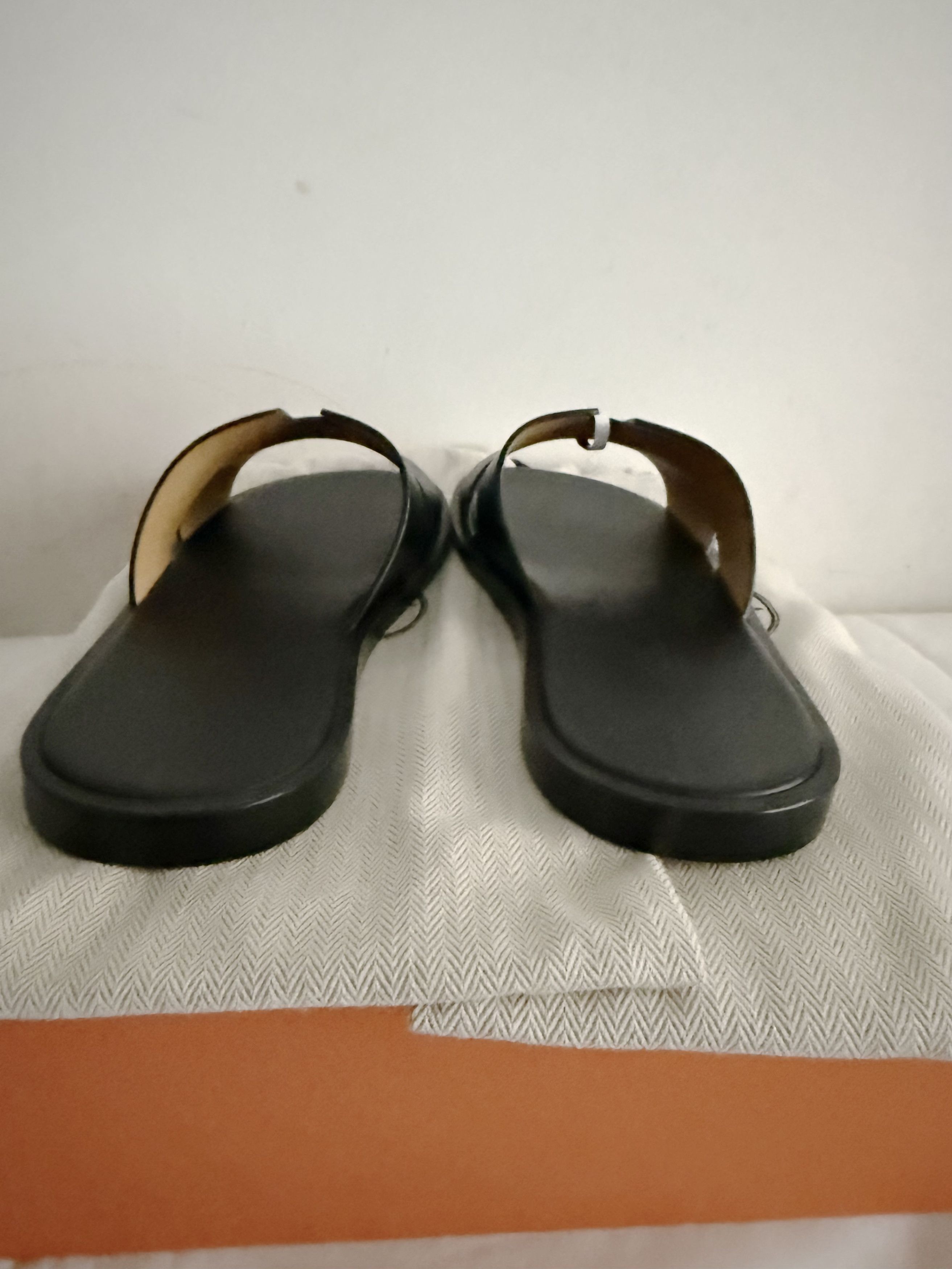 Hermes Hermes Izmir Black Calfskin Sandals Size US 9 / EU 42 - 12 Thumbnail