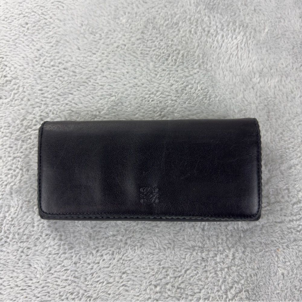 Loewe LOEWE Anagram Leather Long Bifold Wallet Black 100% Authent Size ONE SIZE - 1 Thumbnail