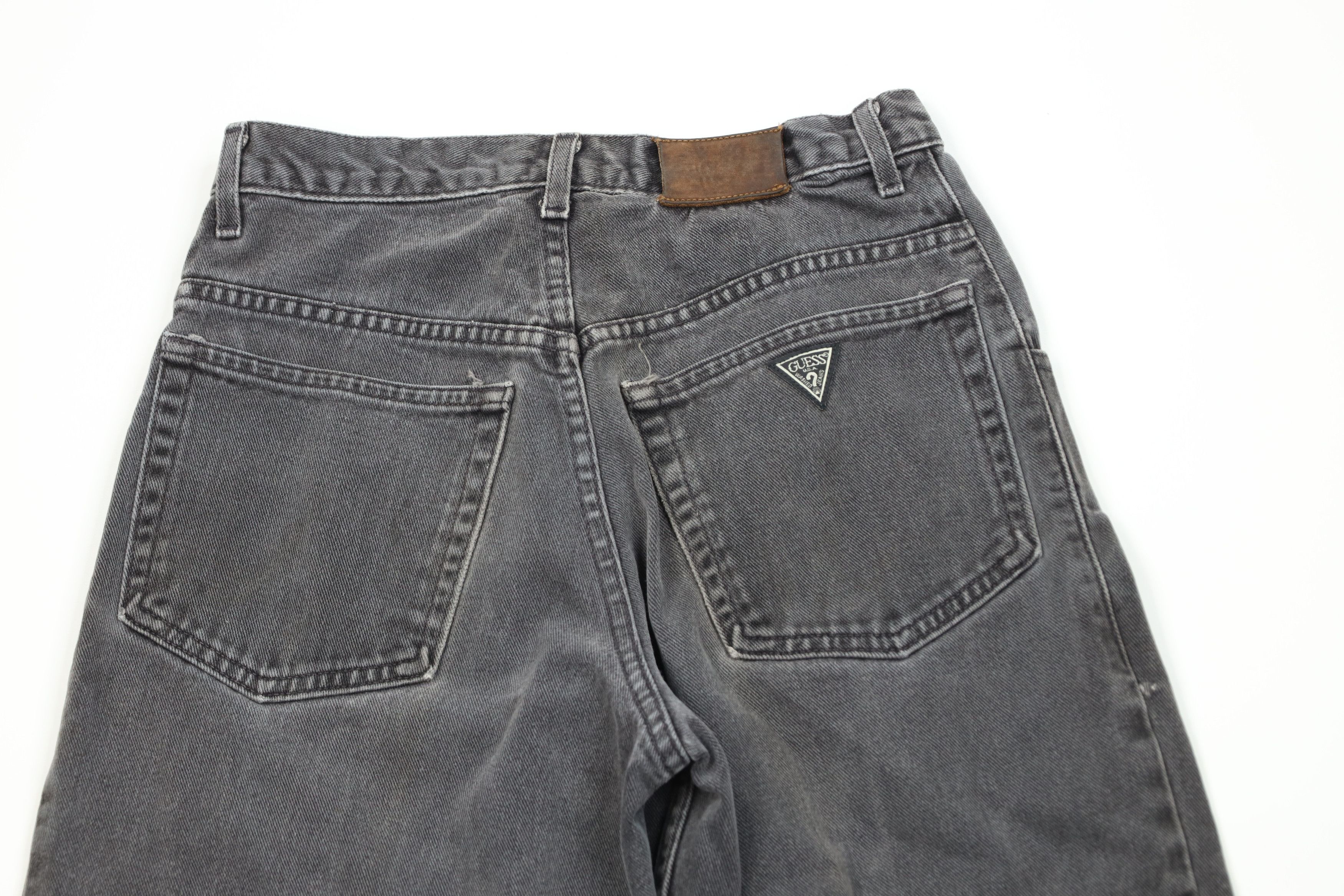 Guess Vintage 80s 90s Guess Tapered Leg Denim Jeans Black USA Size 29" - 12 Thumbnail