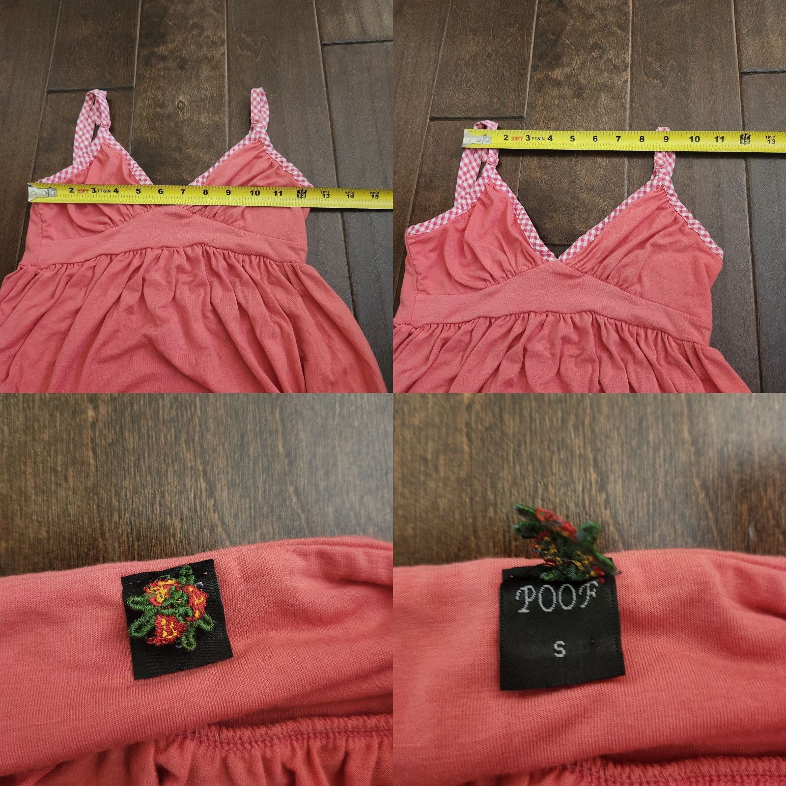 Vintage Poof Women's Pink Sleeveless Dress - Size S - Long Cotton Rayon Spandex, Solid, Casual Travel Party/Cocktail, Machine Washable Size S / US 4 / IT 40 - 9 Thumbnail