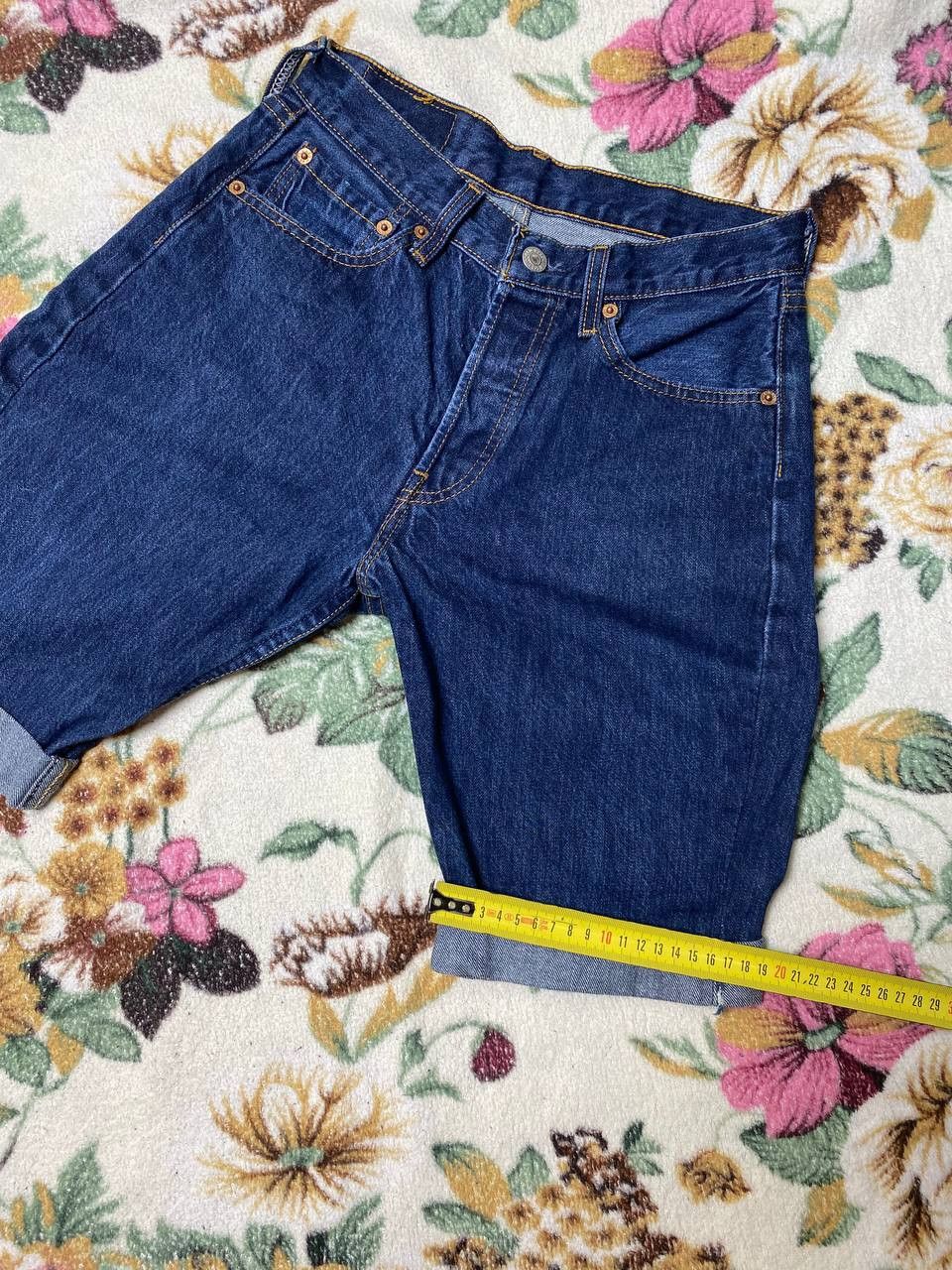 Levi's Levi's 501 Denim Shorts Dark Wash Loose Straight Fit Mens Size US 28 / EU 44 - 9 Thumbnail