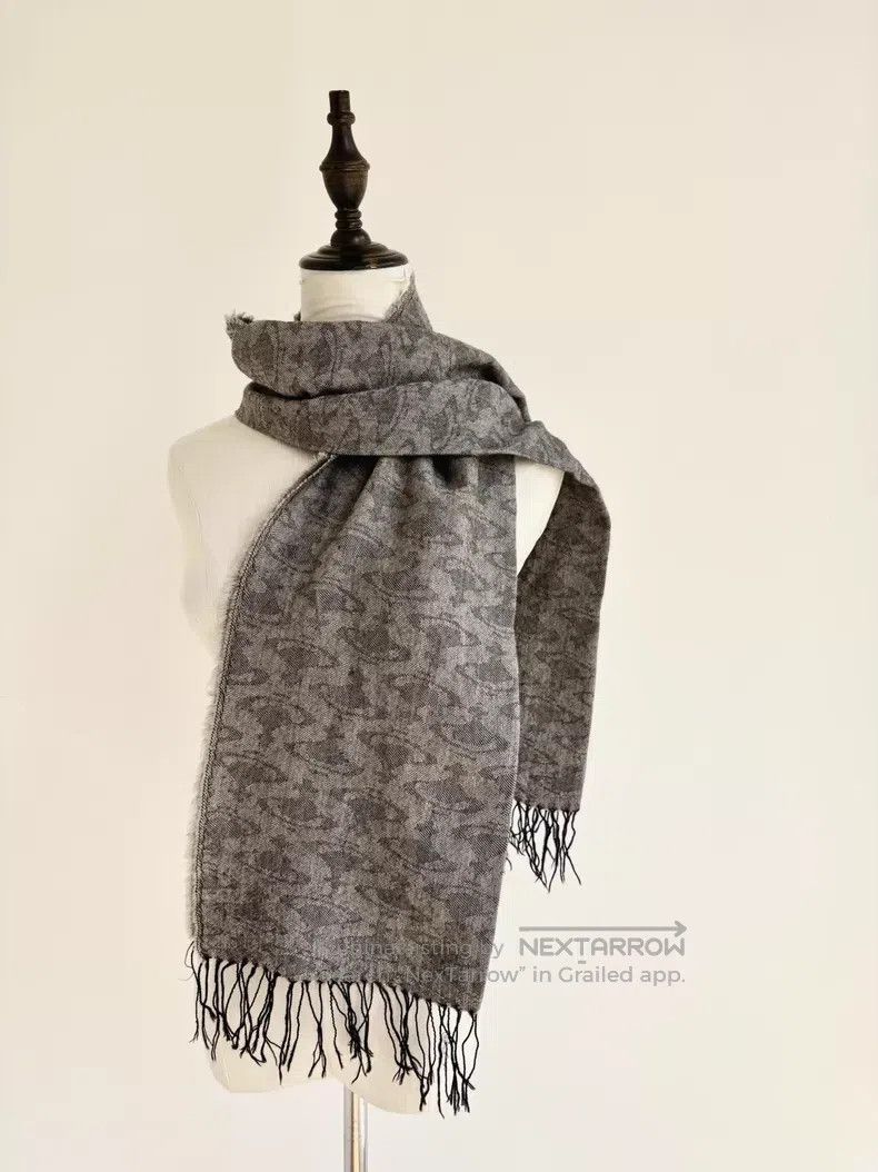 Vivienne Westwood Vivienne Westwood Gray all-printed Saturn scarf Size ONE SIZE - 1 Thumbnail