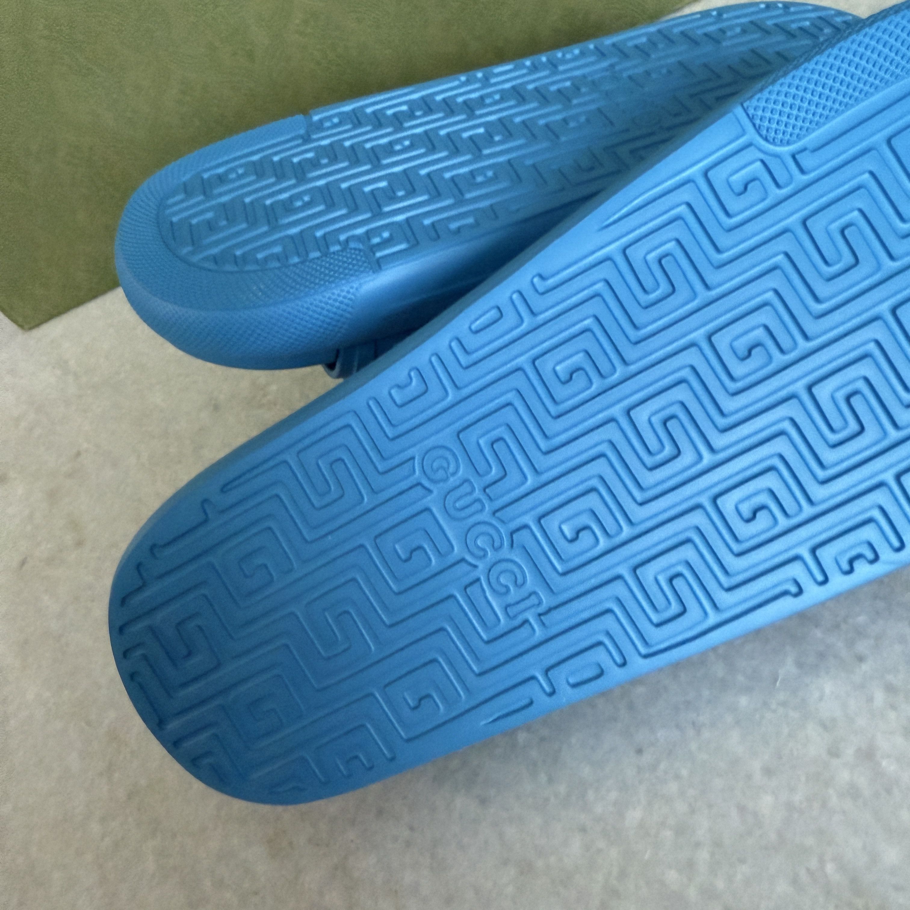 Gucci GUCCI 780296 Blue Rubber Men's GG Sandals, sz Gucci 7 Size US 7.5 / EU 40-41 - 8 Thumbnail
