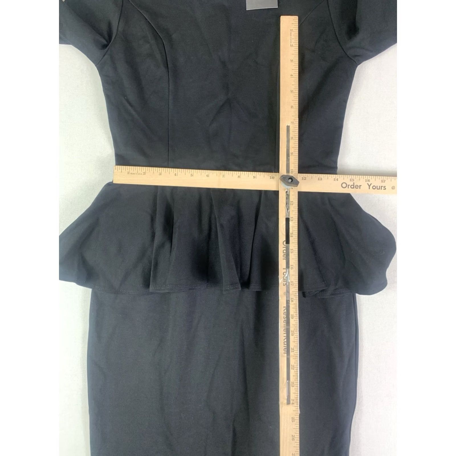 Vintage BRIGITTE BRIANNA Pepium Dress WOMENS Large Black NWT A-LINE PENCIL NEW Dress Size L / US 10 / IT 46 - 3 Thumbnail