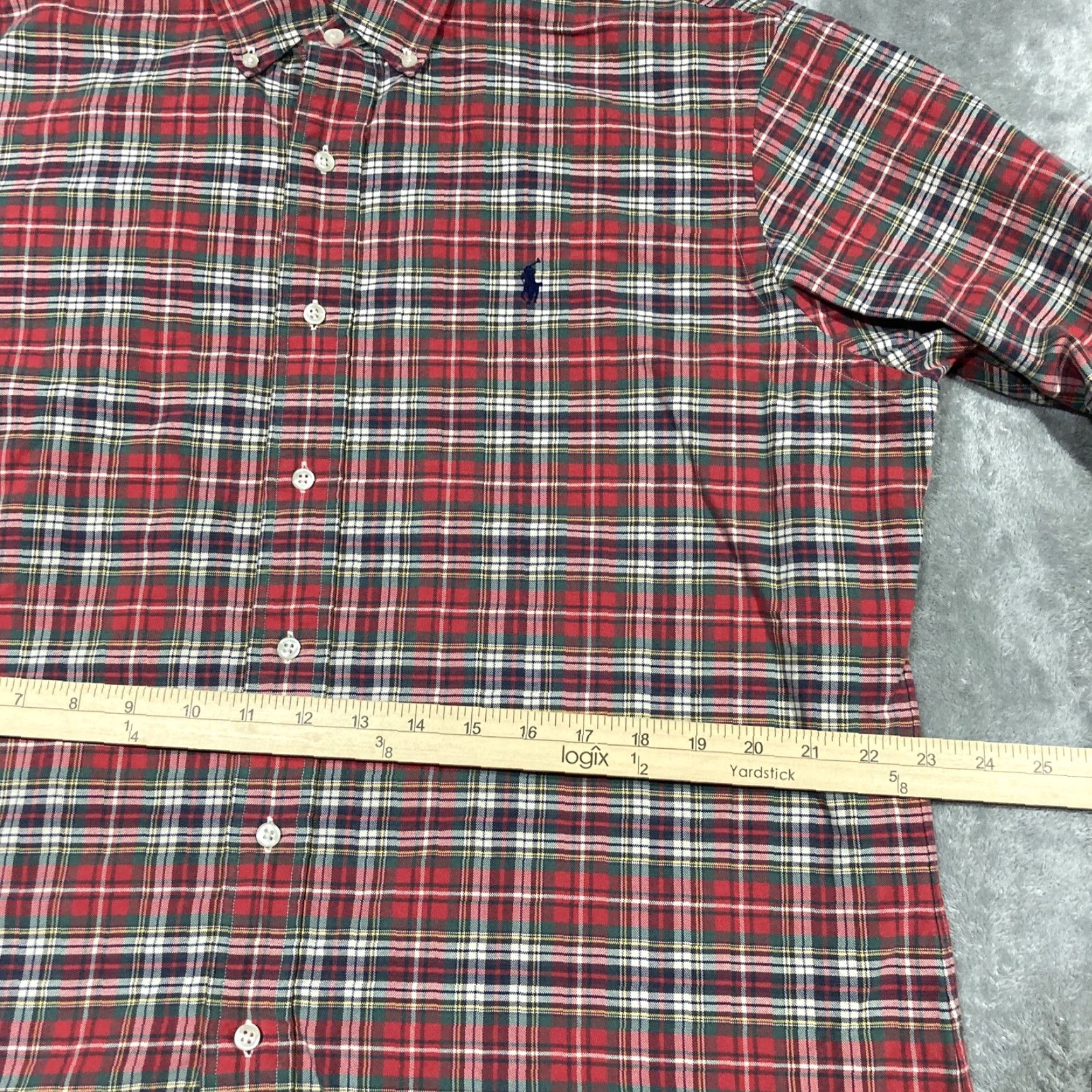 Ralph Lauren Ralph Lauren Custom Fit Shirt Mens XL Long Sleeve Button-Down Embroidered Plaid Size US XL / EU 56 / 4 - 5 Thumbnail