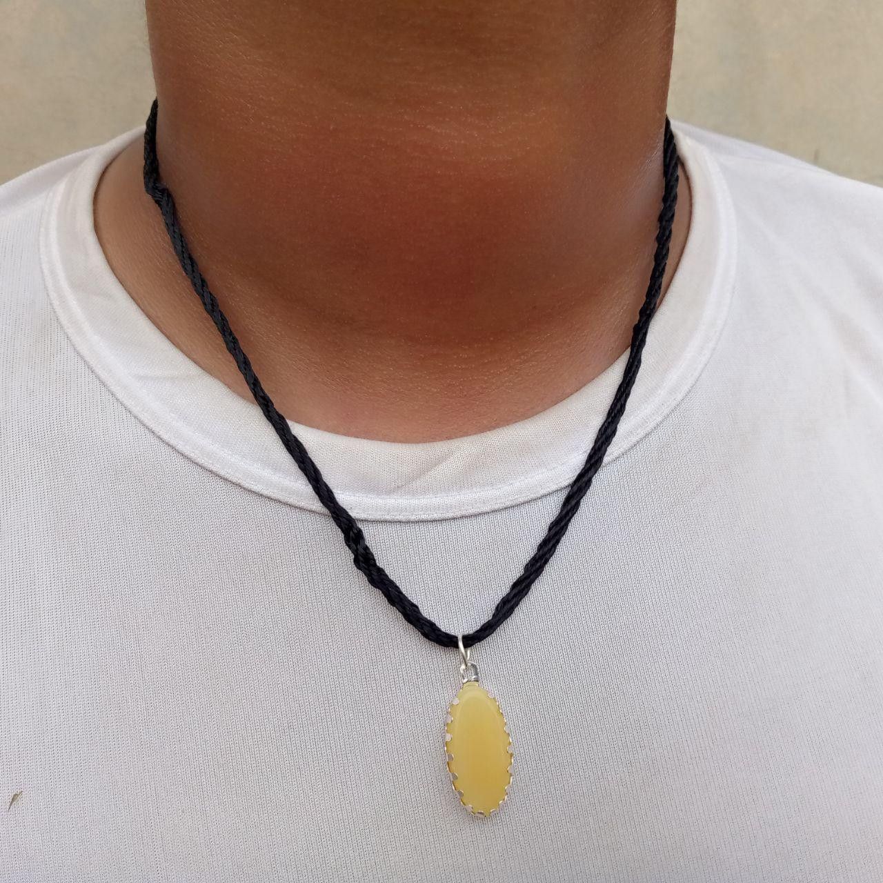 Other Vintage Natural Amber Pendant Necklace Size ONE SIZE - 2 Thumbnail