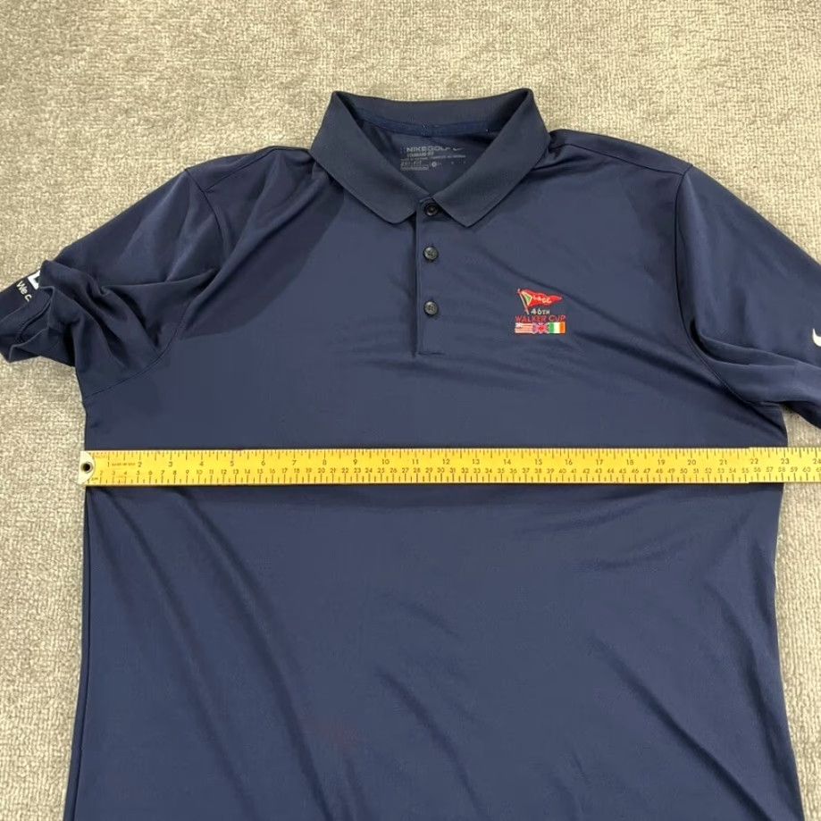 Nike NIKE Polo Shirt Mens L Blue Golf S/S Dri-FIT Logo Casual Sports 46th Walker Cup Regular Large Shirt Size US L / EU 52-54 / 3 - 5 Thumbnail