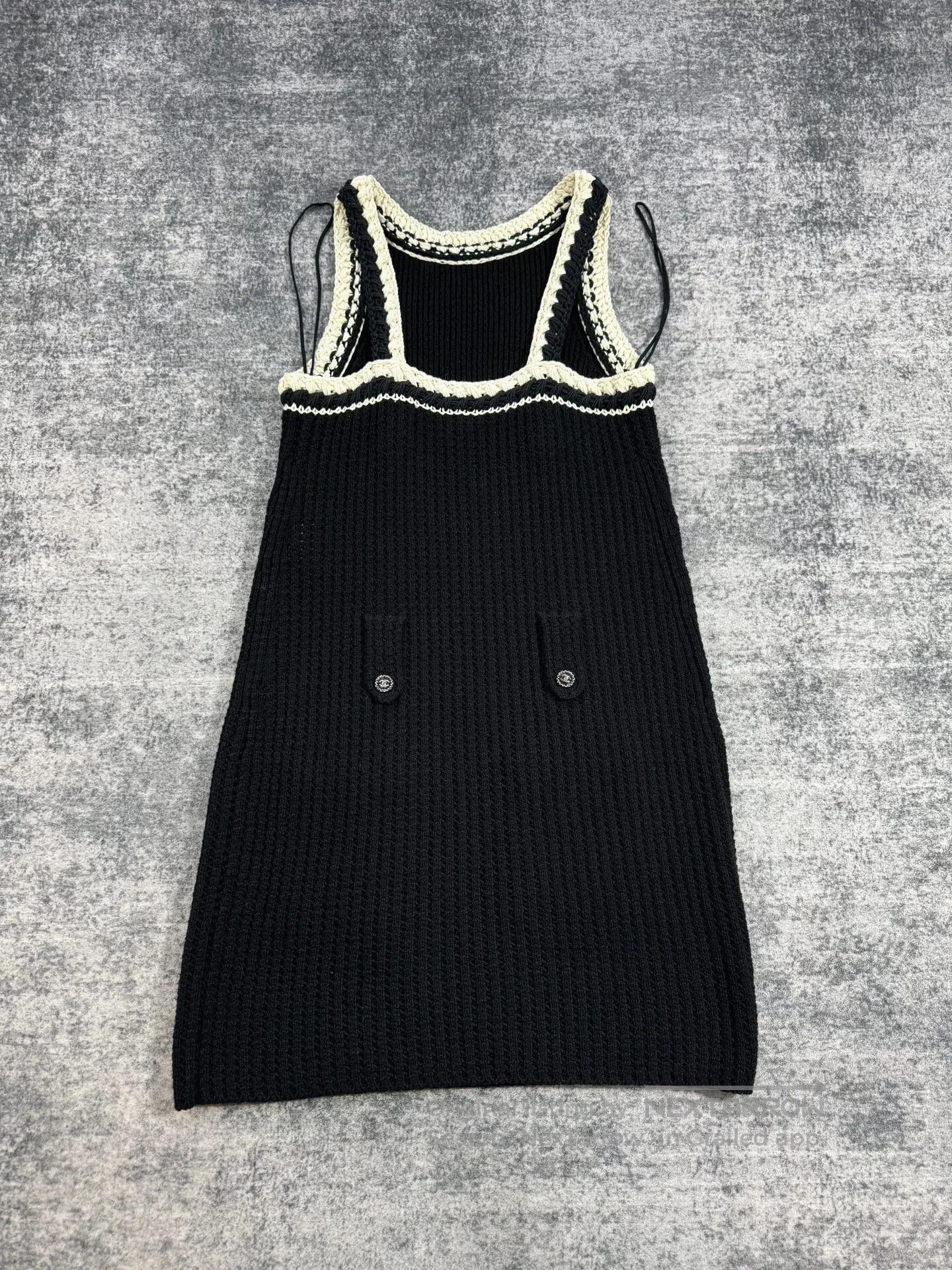Chanel black and white woven tank dress. Size XS / US 0-2 / IT 36-38 - 2 Thumbnail