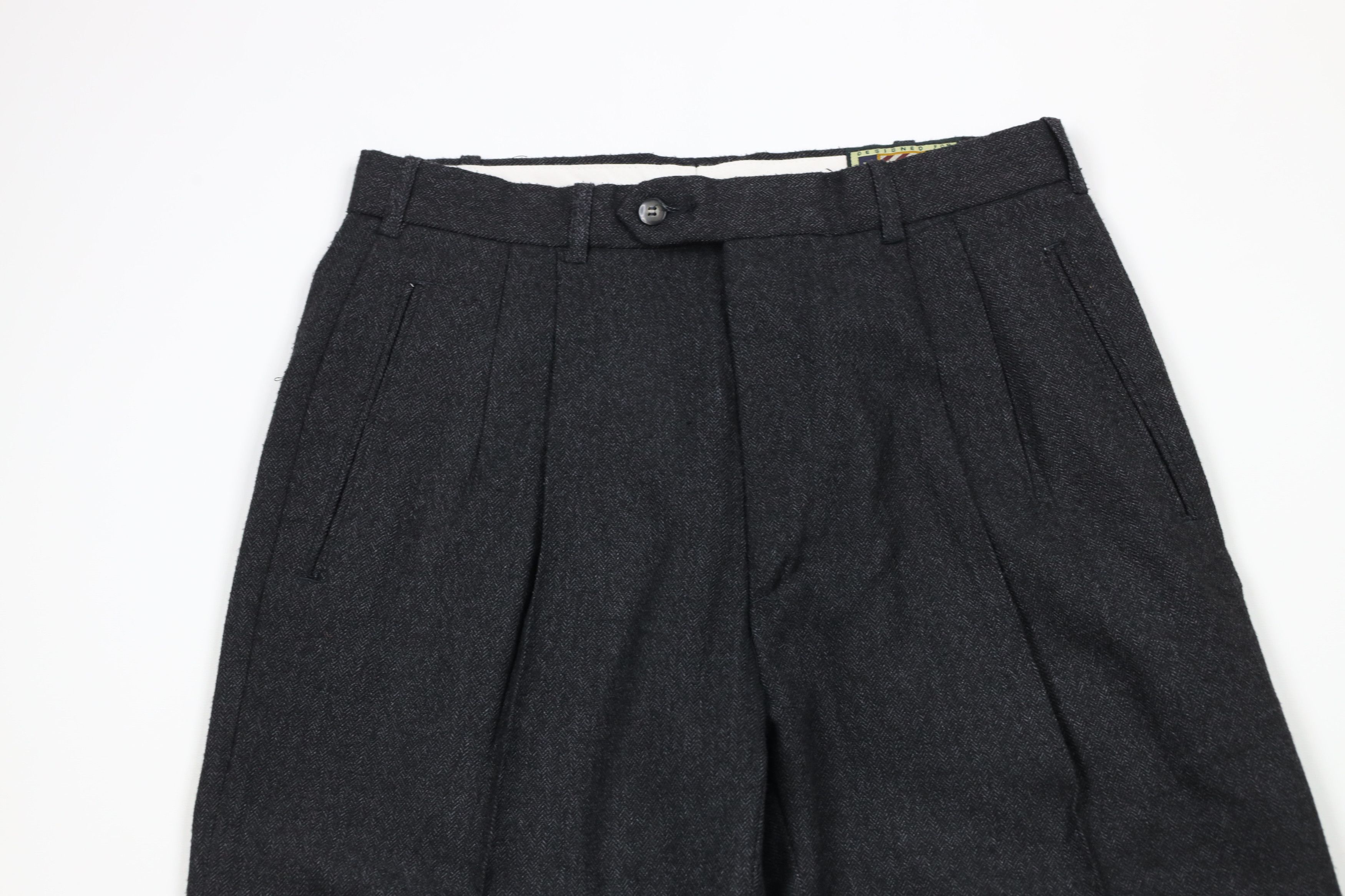 Vintage Vintage 90s Streetwear Relaxed Herringbone Chino Pants Gray Size US 30 / EU 46 - 2 Thumbnail