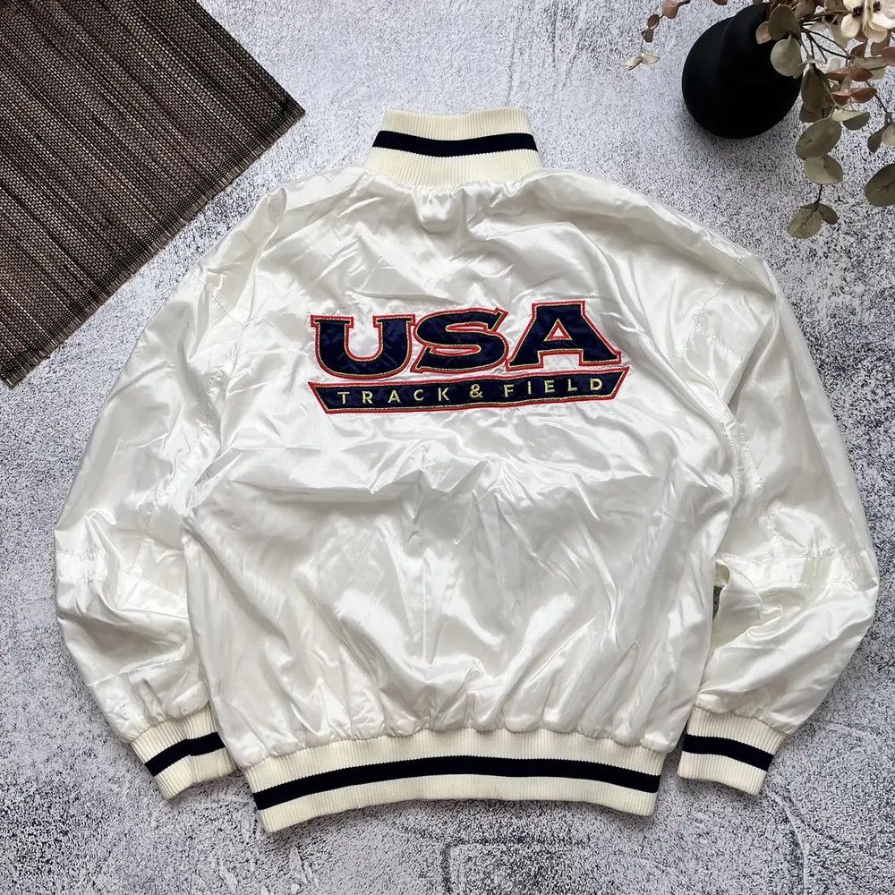 Nike NIKE 90s USA Retro Logo Nylon Track Bomber Top Jacket L Size US L / EU 52-54 / 3 - 4 Thumbnail