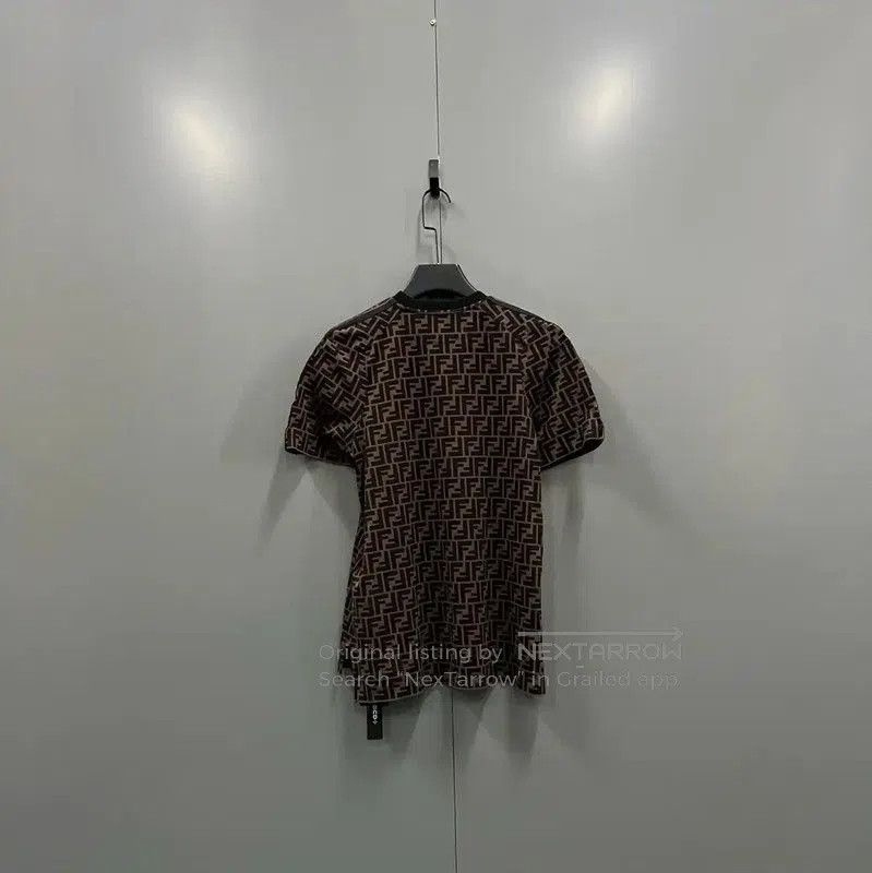 Fendi Fendi Summer Brown Cotton Logo T-Shirt . Size XXS / US 00 / IT 34 - 3 Thumbnail