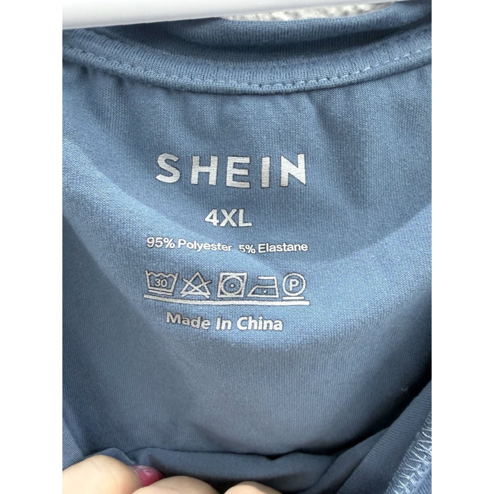 Shein SHEIN Shirt Blue All Is Whale Short Sleeve 4XL Womens Plus Size Casual/Workwear Womens Shirt - 4XL Blue All Is Whale Short Sleeve Size XXL / US 16-18 / IT 52-54 - 4 Thumbnail